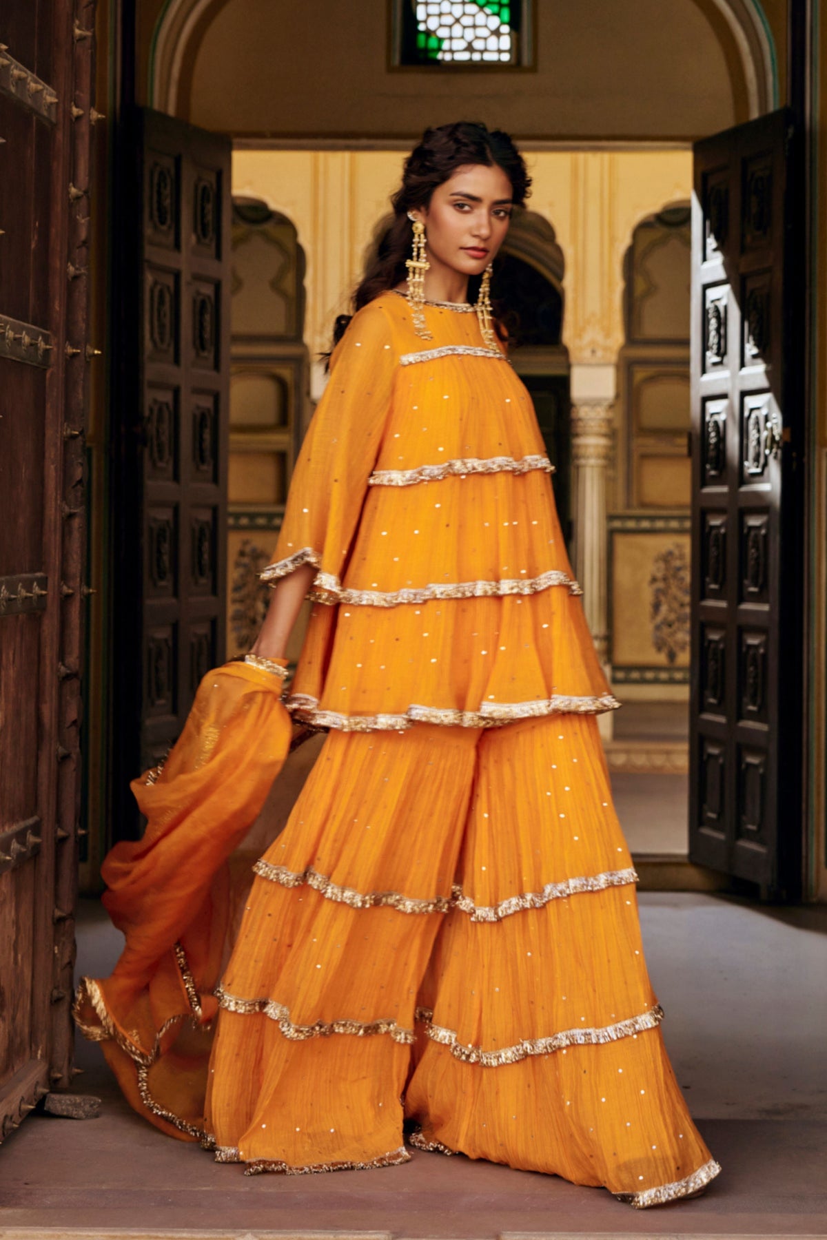 Saffron Sharara Set