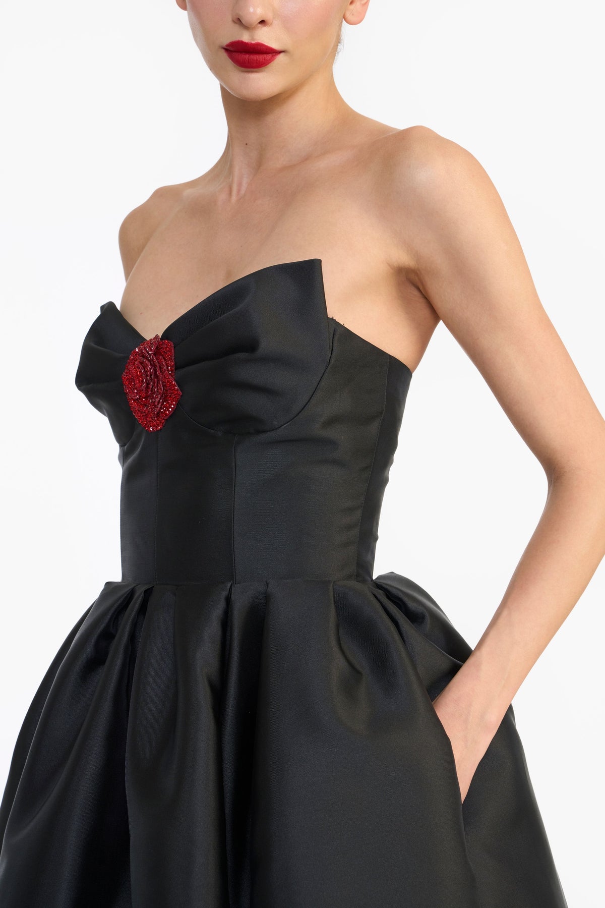 Sculpted Strapless Midi