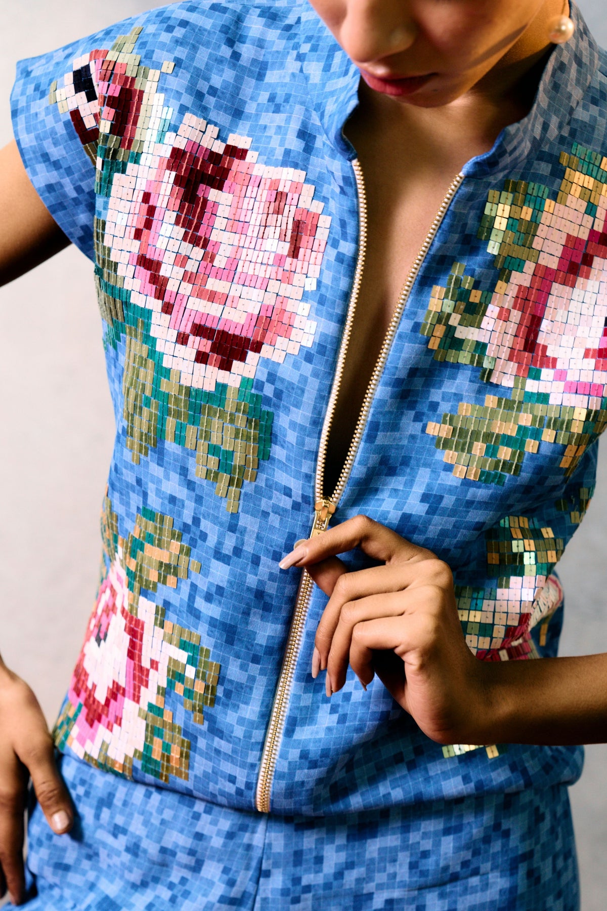 Corsica Crop Top Blue