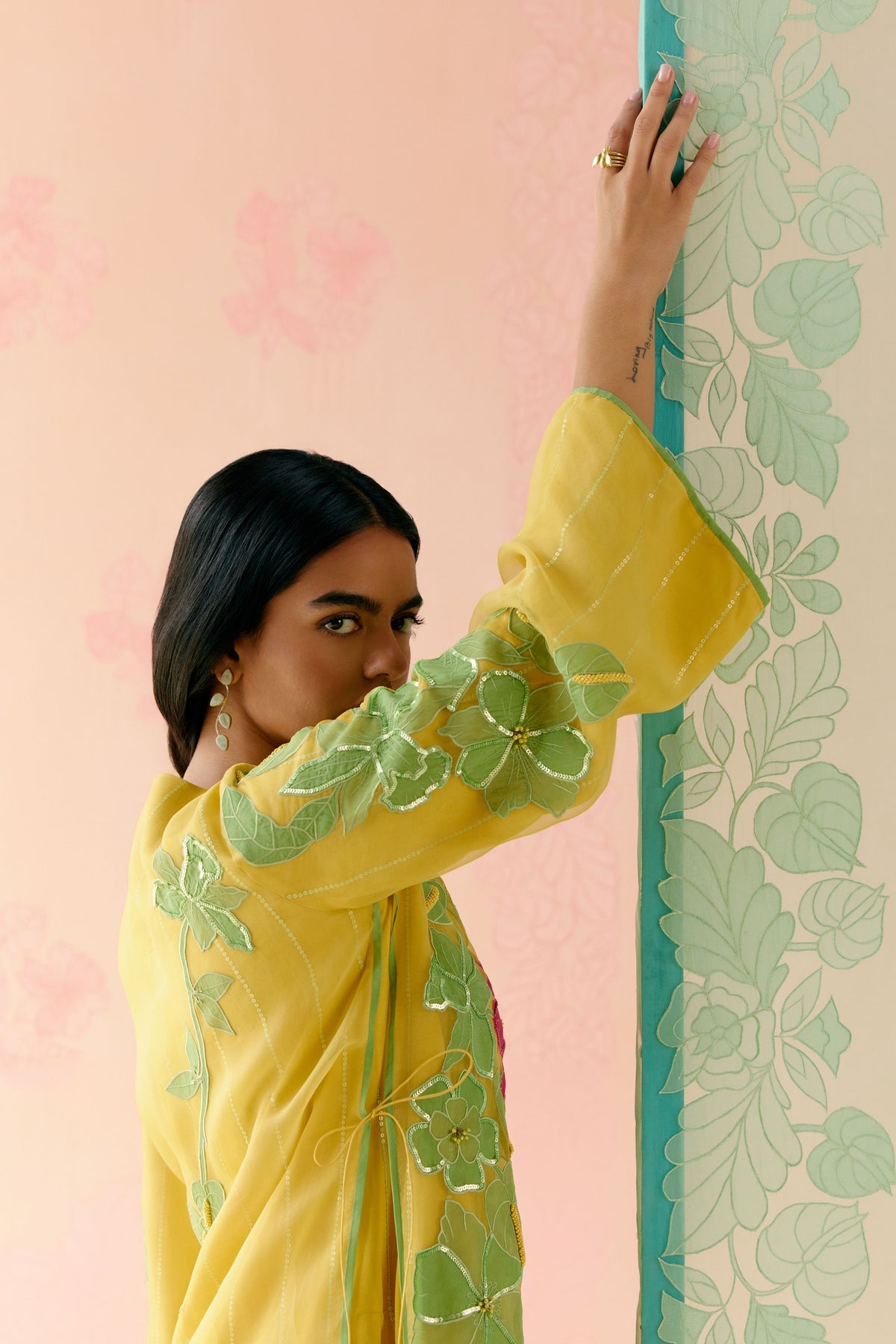 Mustard Colored Kurta Set