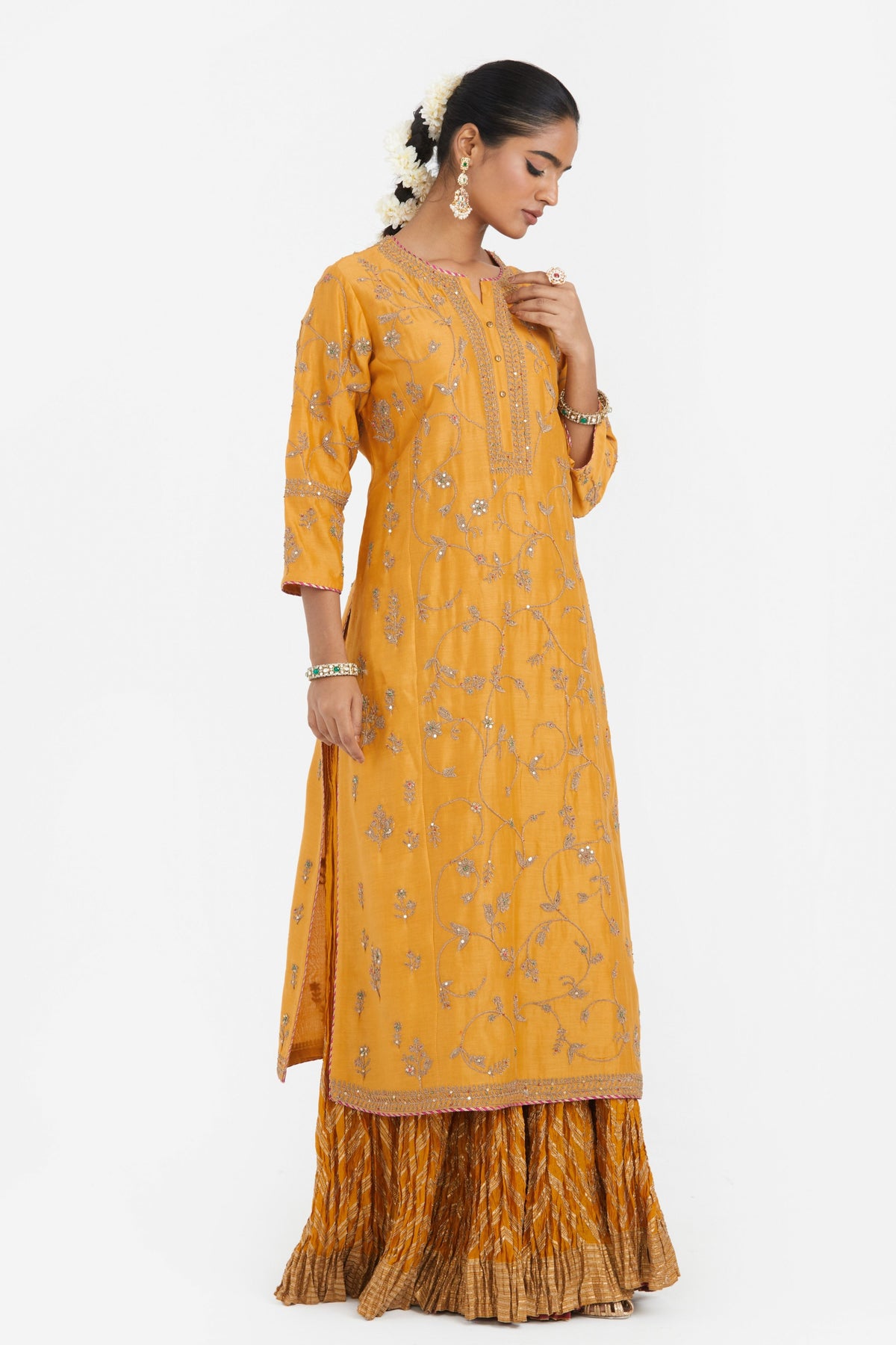 Deep Yellow Lehenga Set