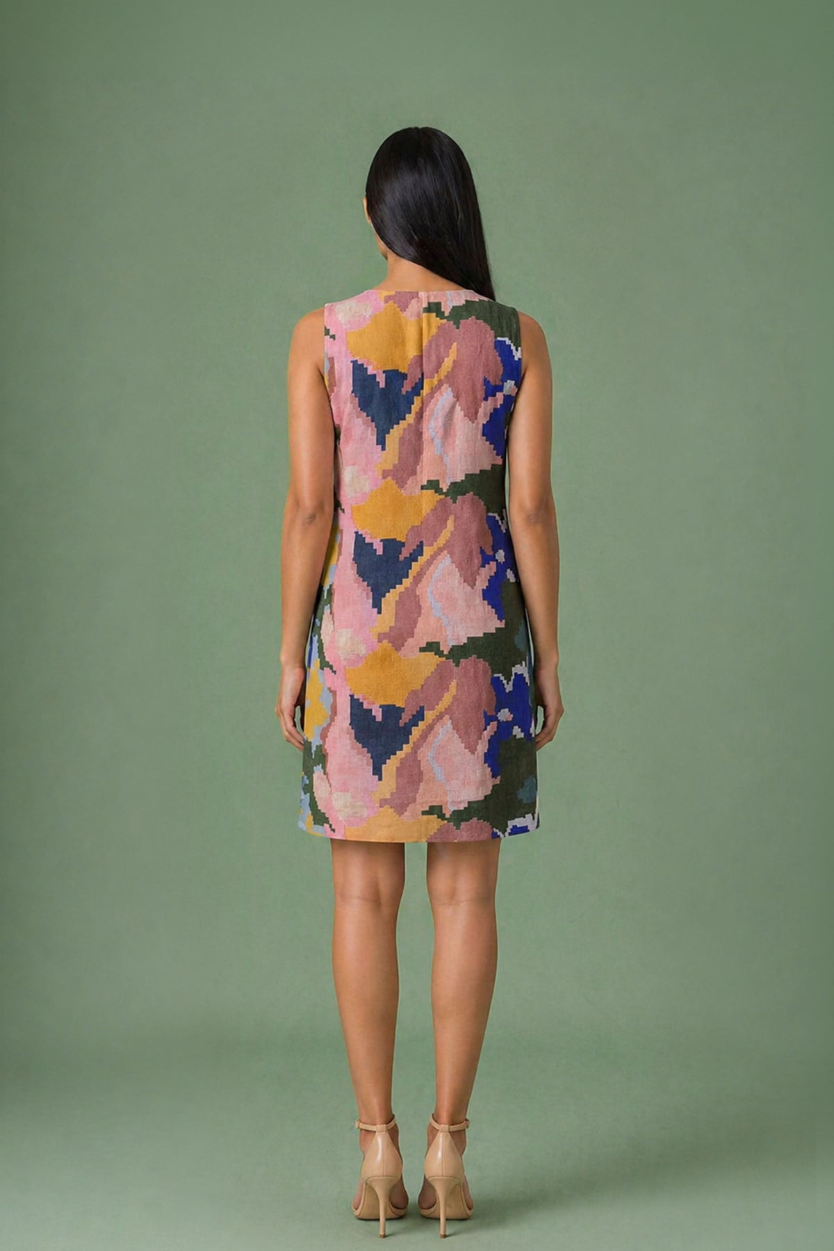 Ikat Long Jacket Dress Set