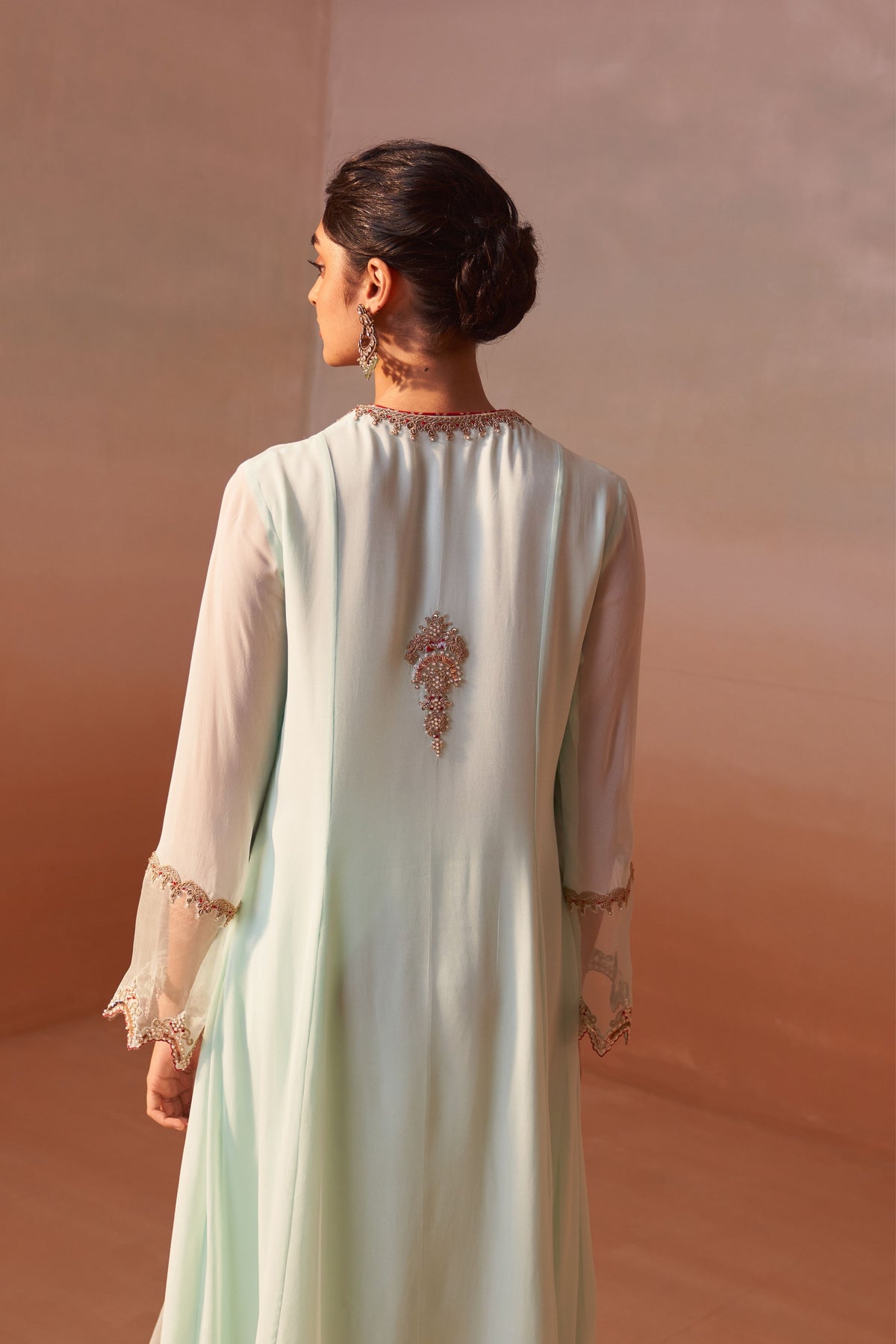 Aqua Green Anarkali Suit Set