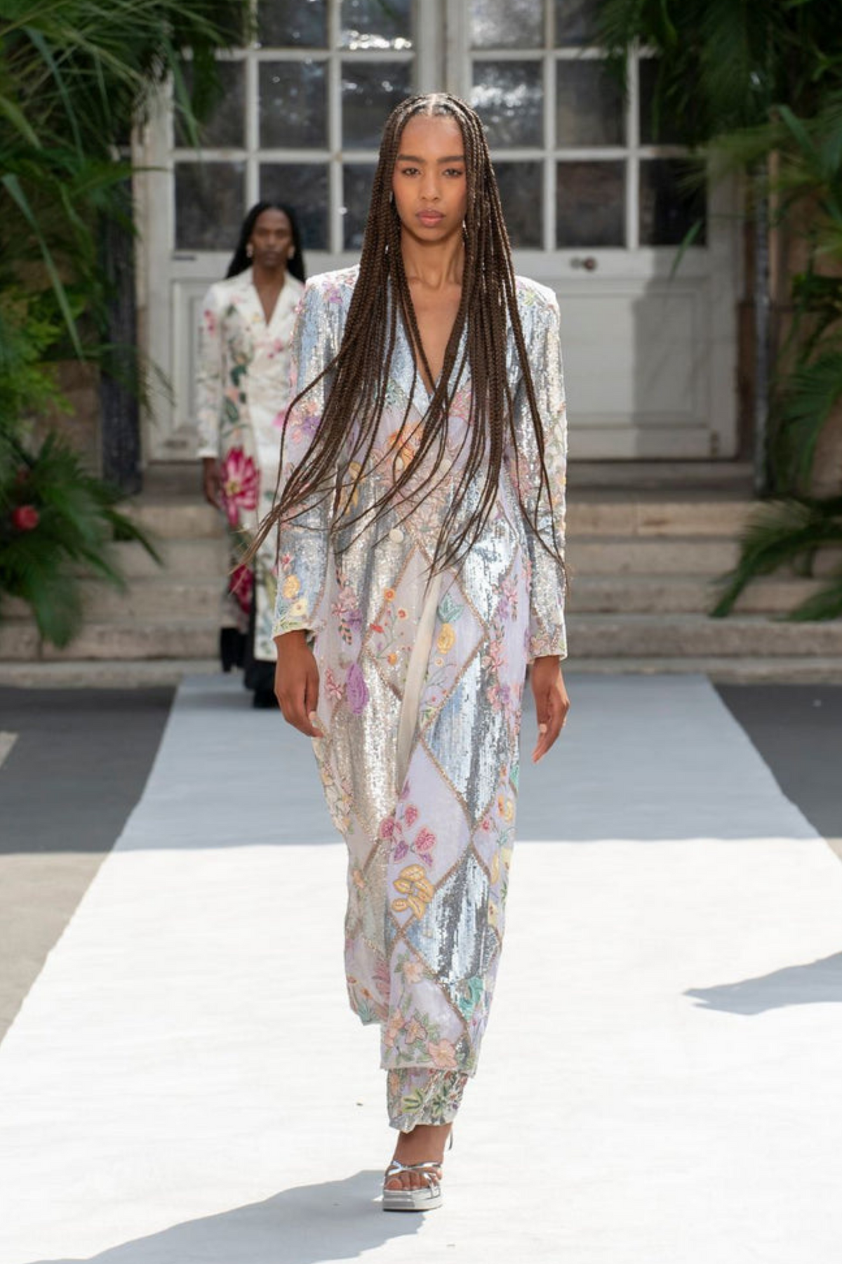 Sunderbans Lattice Metallic Trench Set