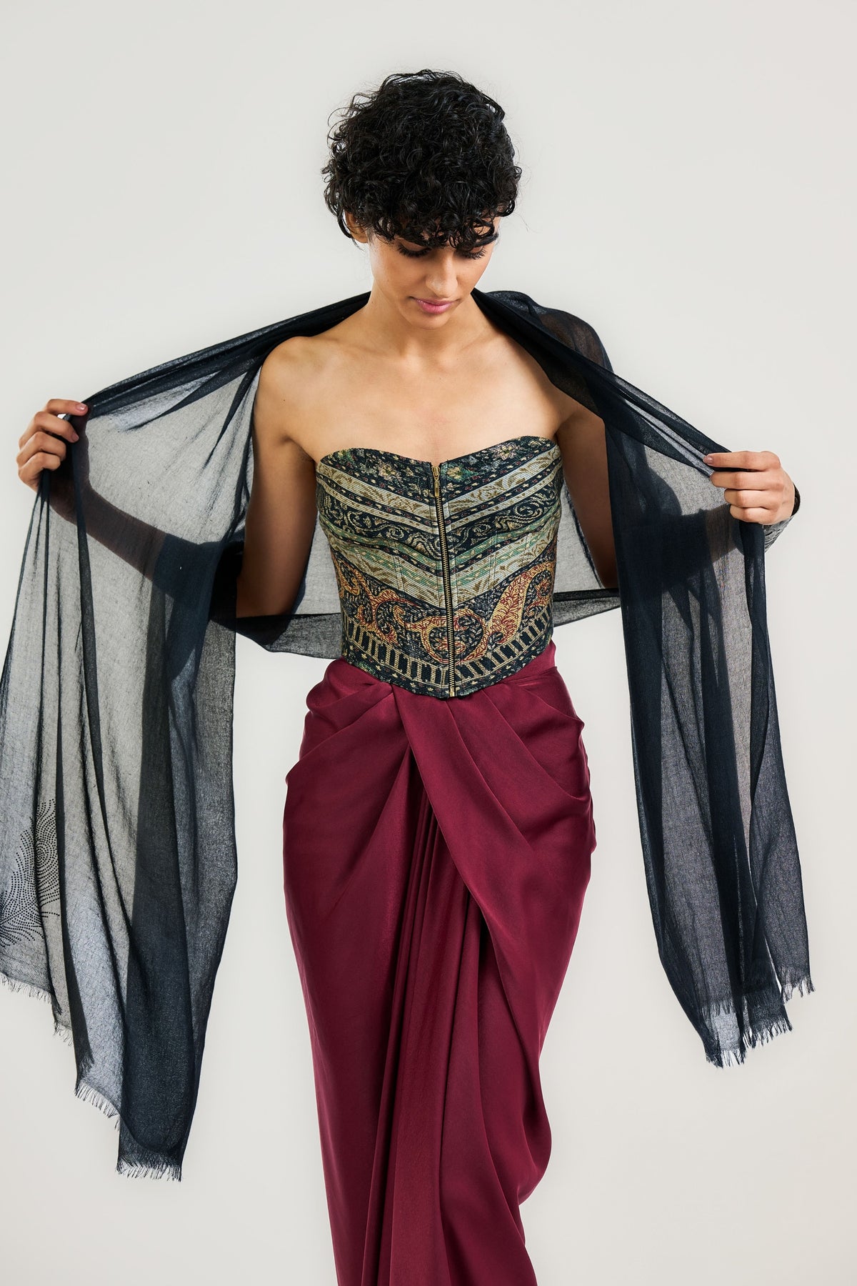 The Jamawar Print Corset