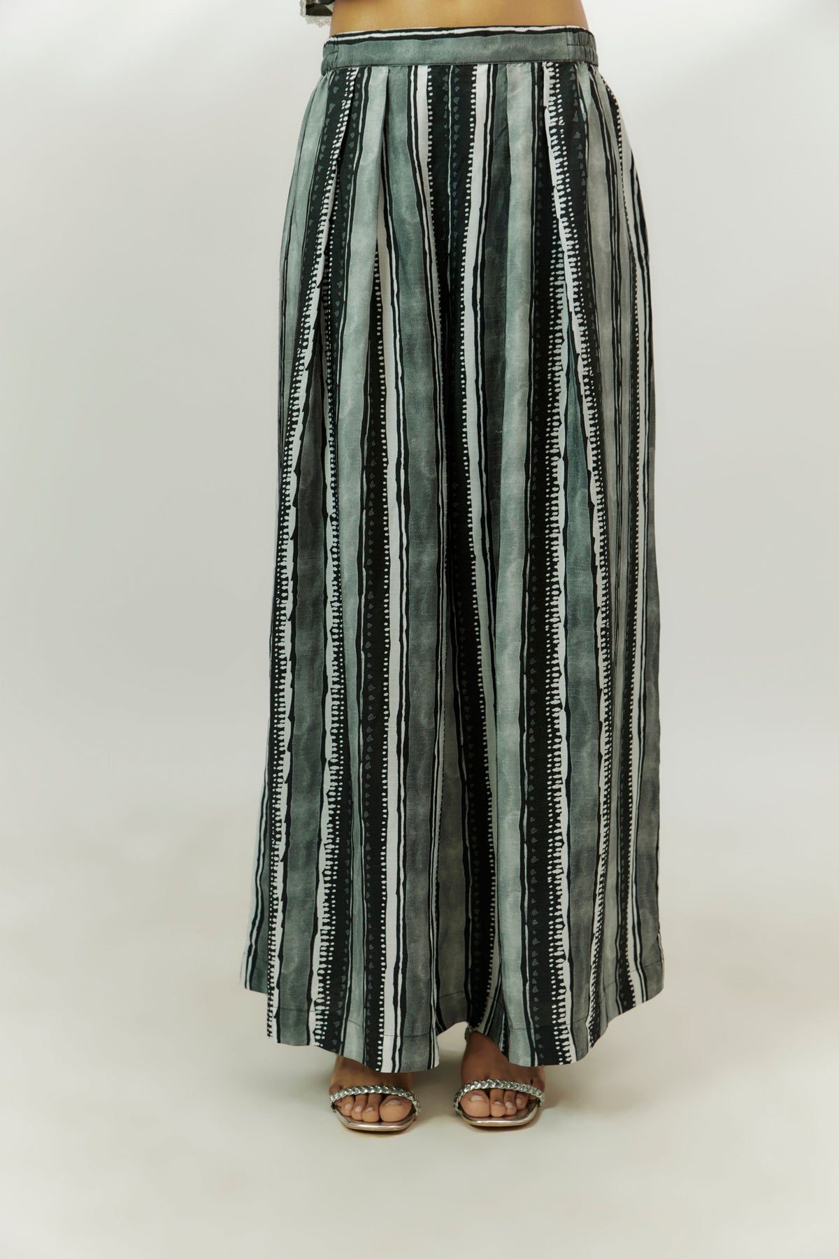 Black Printed Kurta and Pallazzo Set