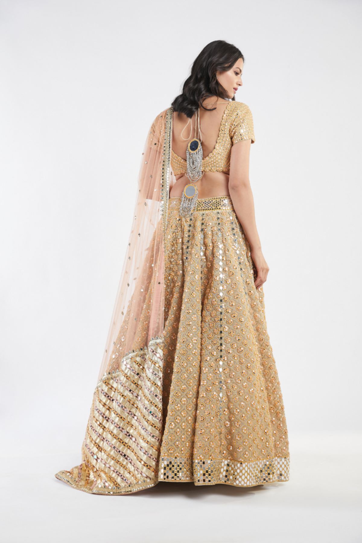 Beige lehenga set