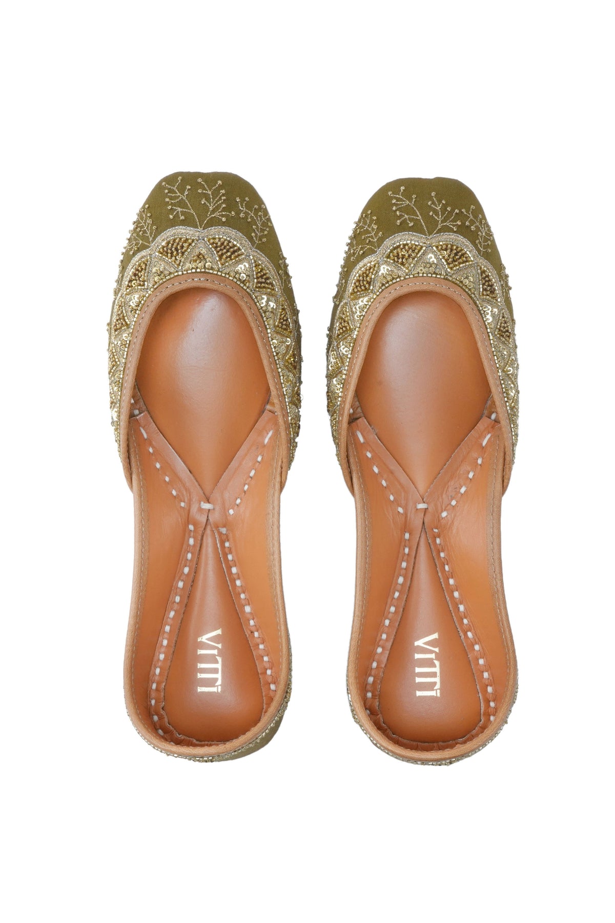 Henna Dark Green Juttis