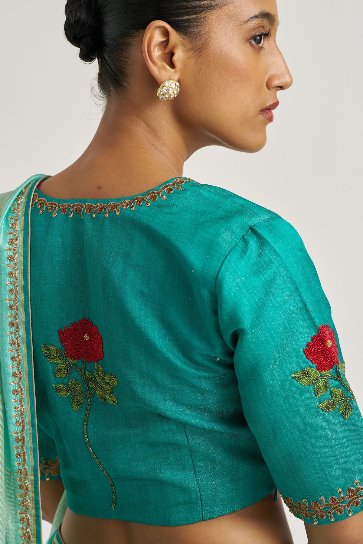 Rose Green Blouse