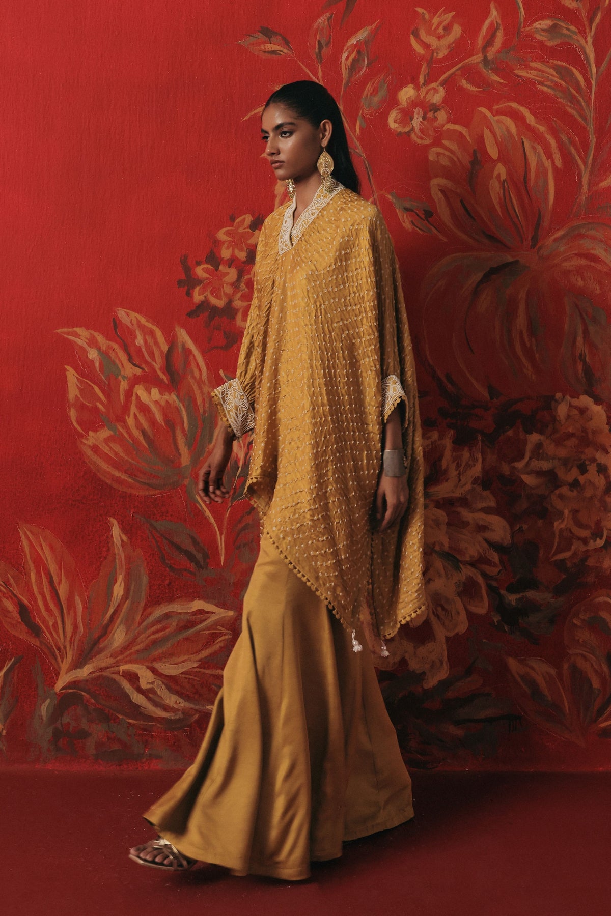 V Neck Sharara Set