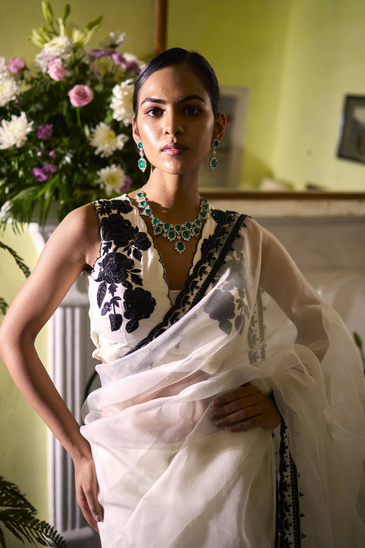 Ivory Ruqsat Saree Set