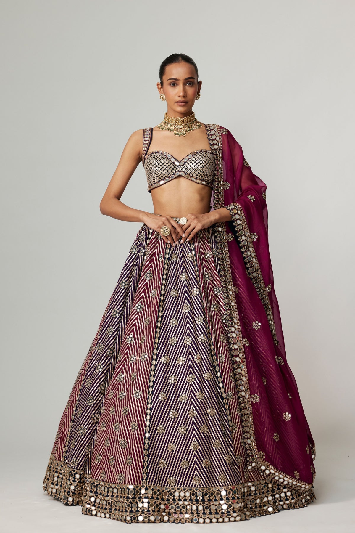 Teal Multicolor Lehenga Set