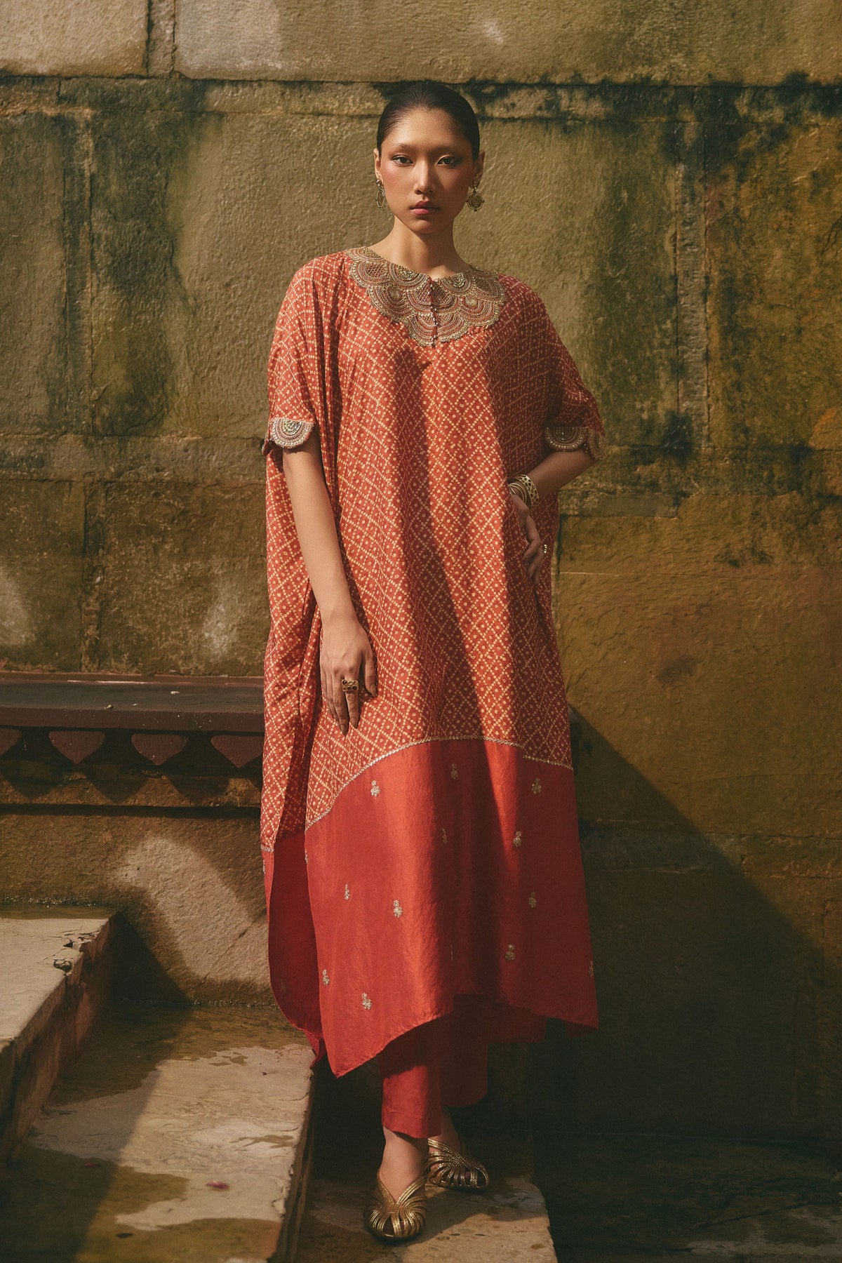 Printed Kaftan Set