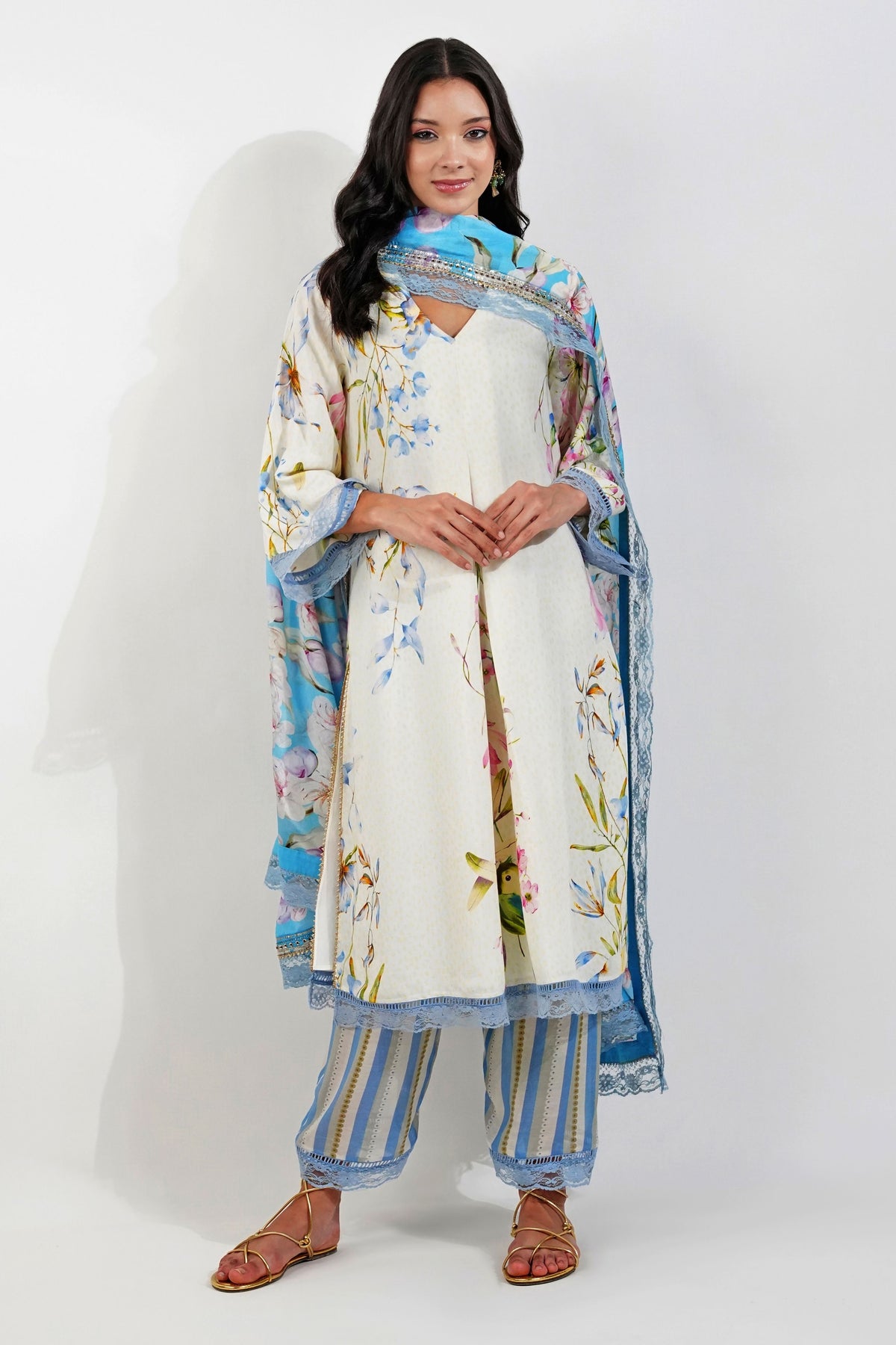 Summer Floral Kurta Set