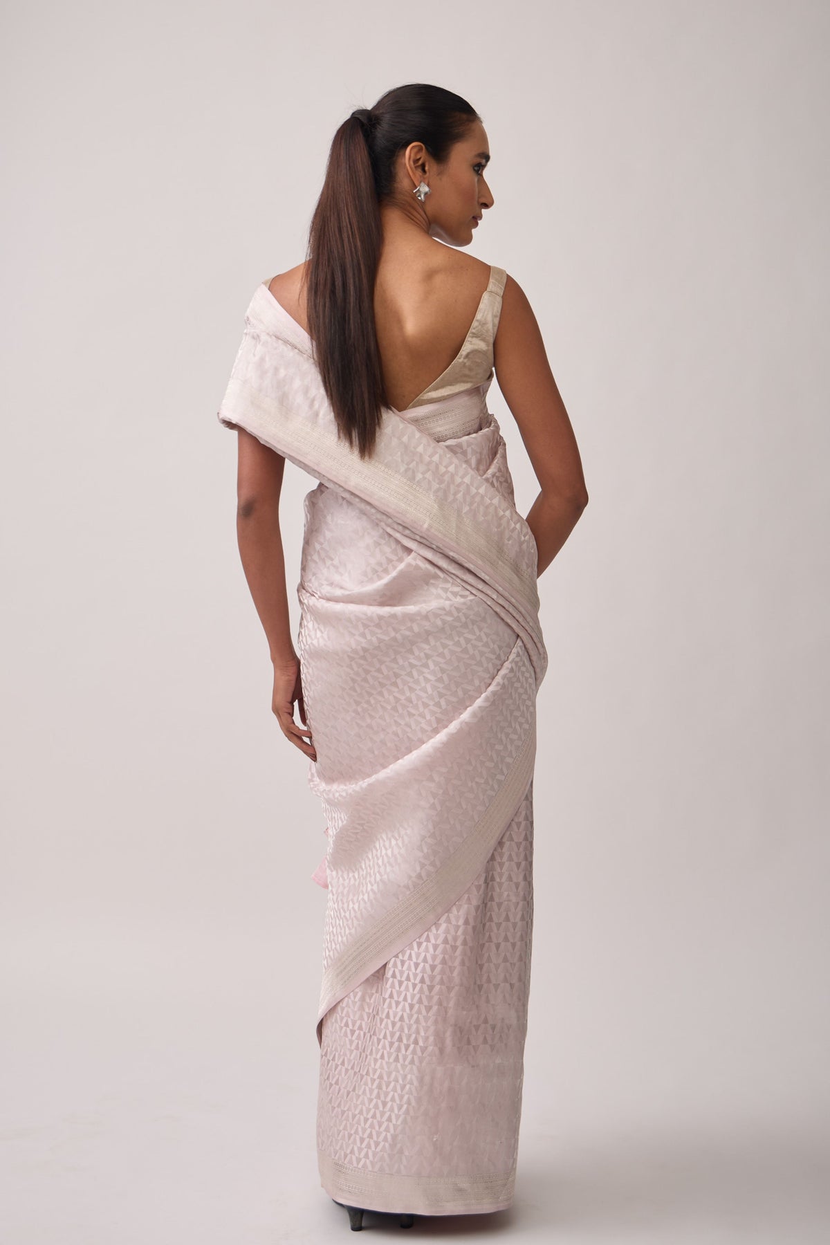 Pink Mashru Satin Saree