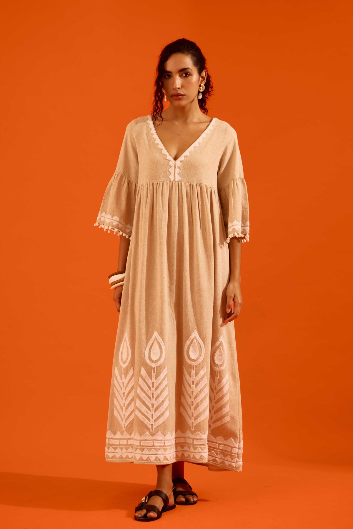 Ivory Petal Maxi Dress