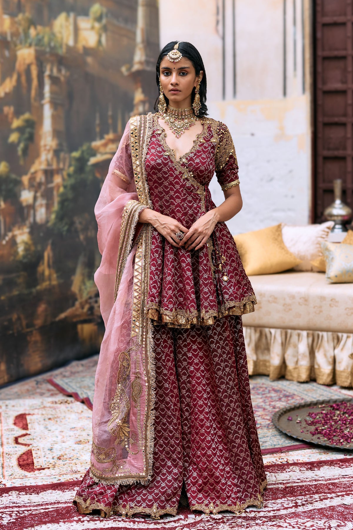 Vedi Peplum Sharara Set