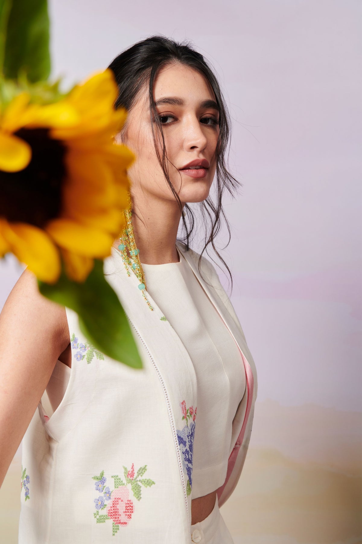 Summer Rose Sleeveless Overlay