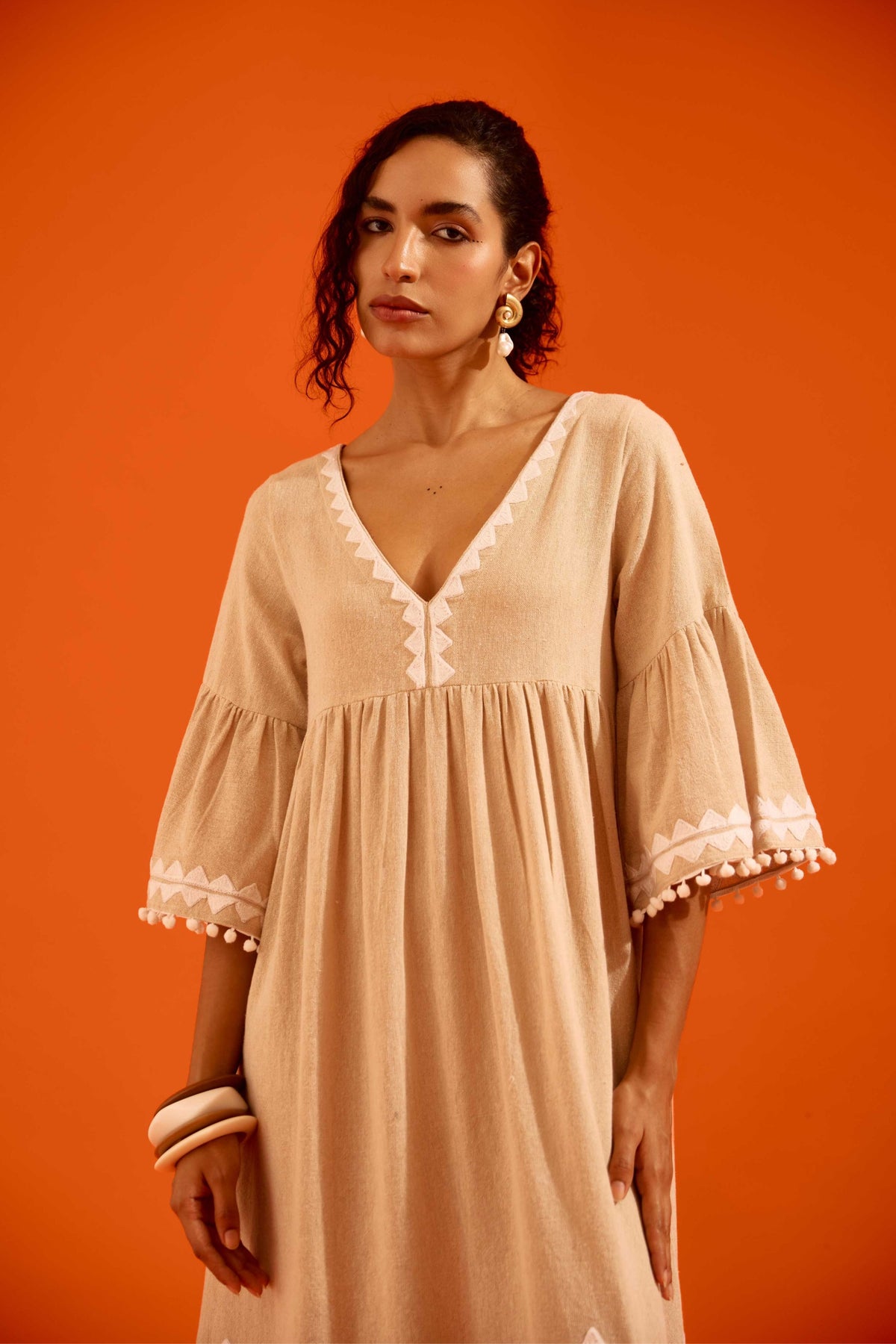 Ivory Petal Maxi Dress