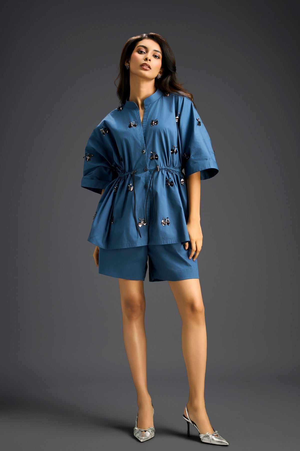 Blue Embellished Co-ord Set