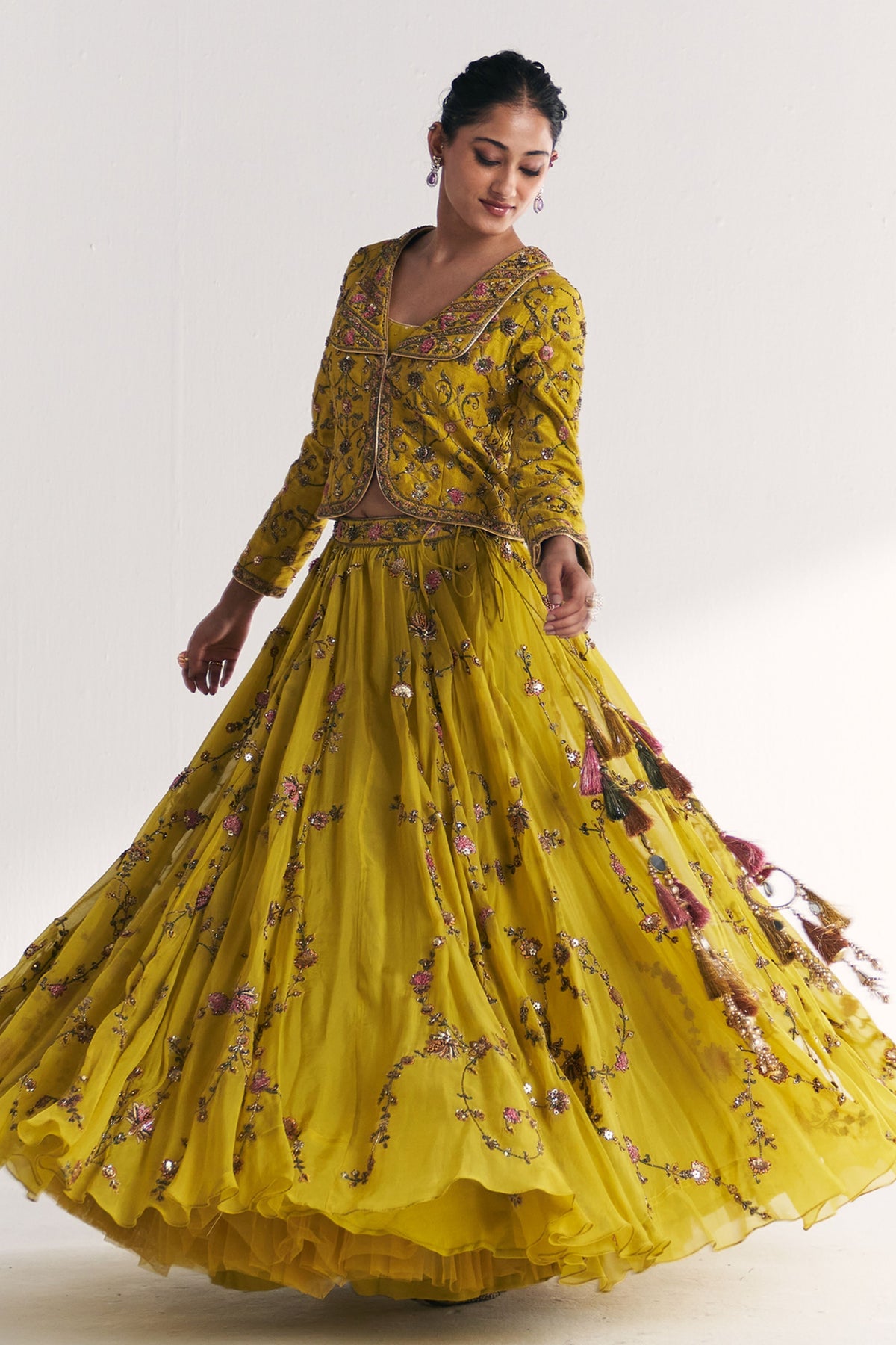 Kairi Lime Green Lehenga Set