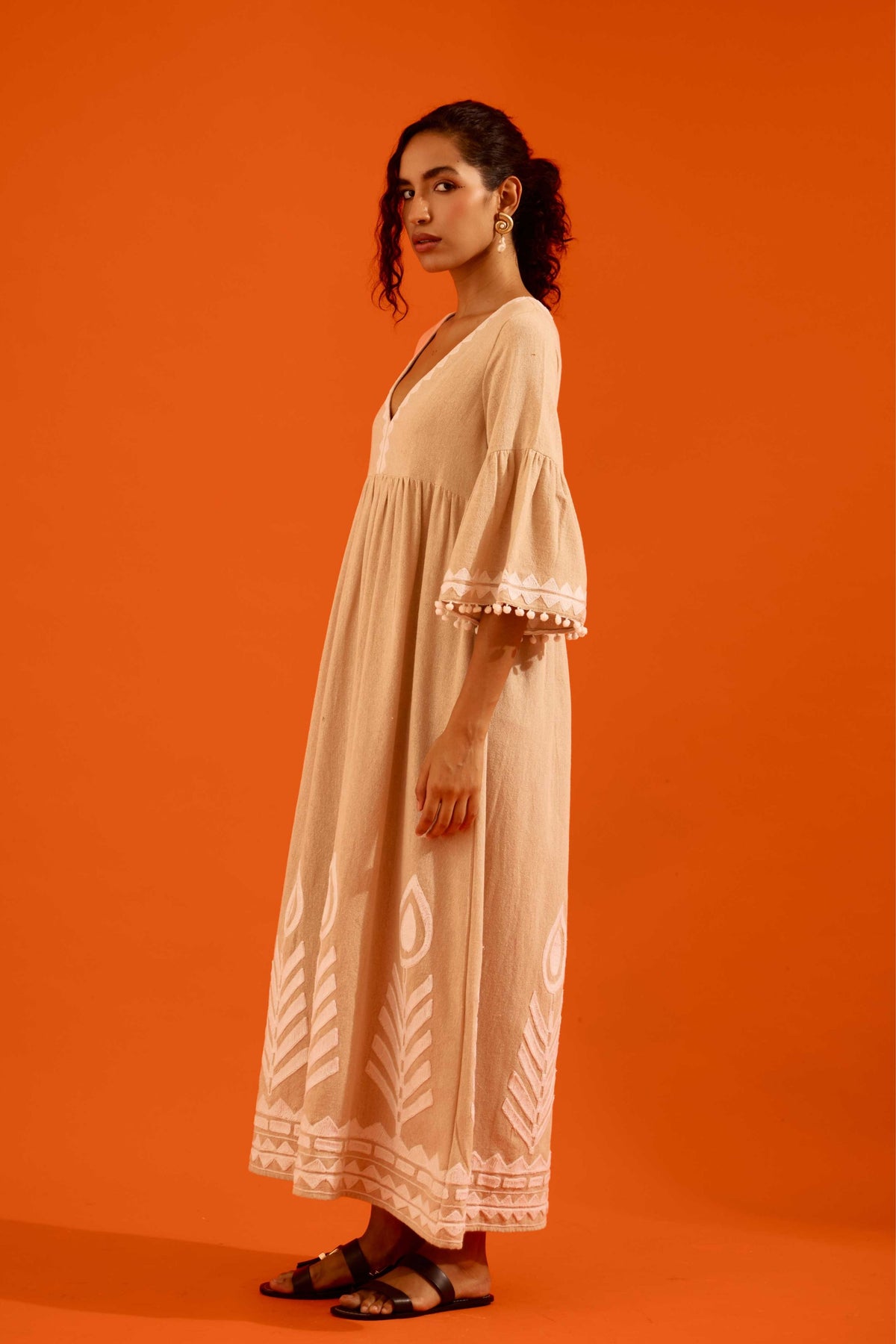 Ivory Petal Maxi Dress