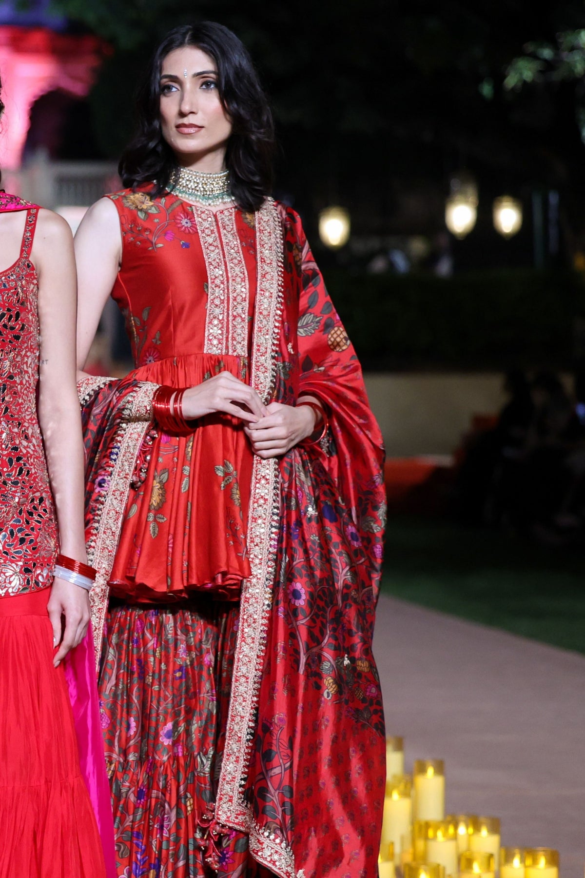 Kedia Surkh Laal Gharara Set