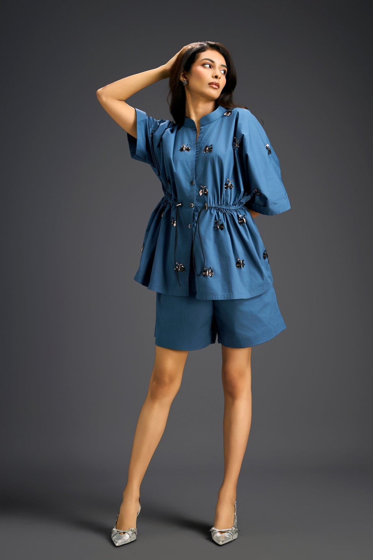 Blue Embellished Co-ord Set