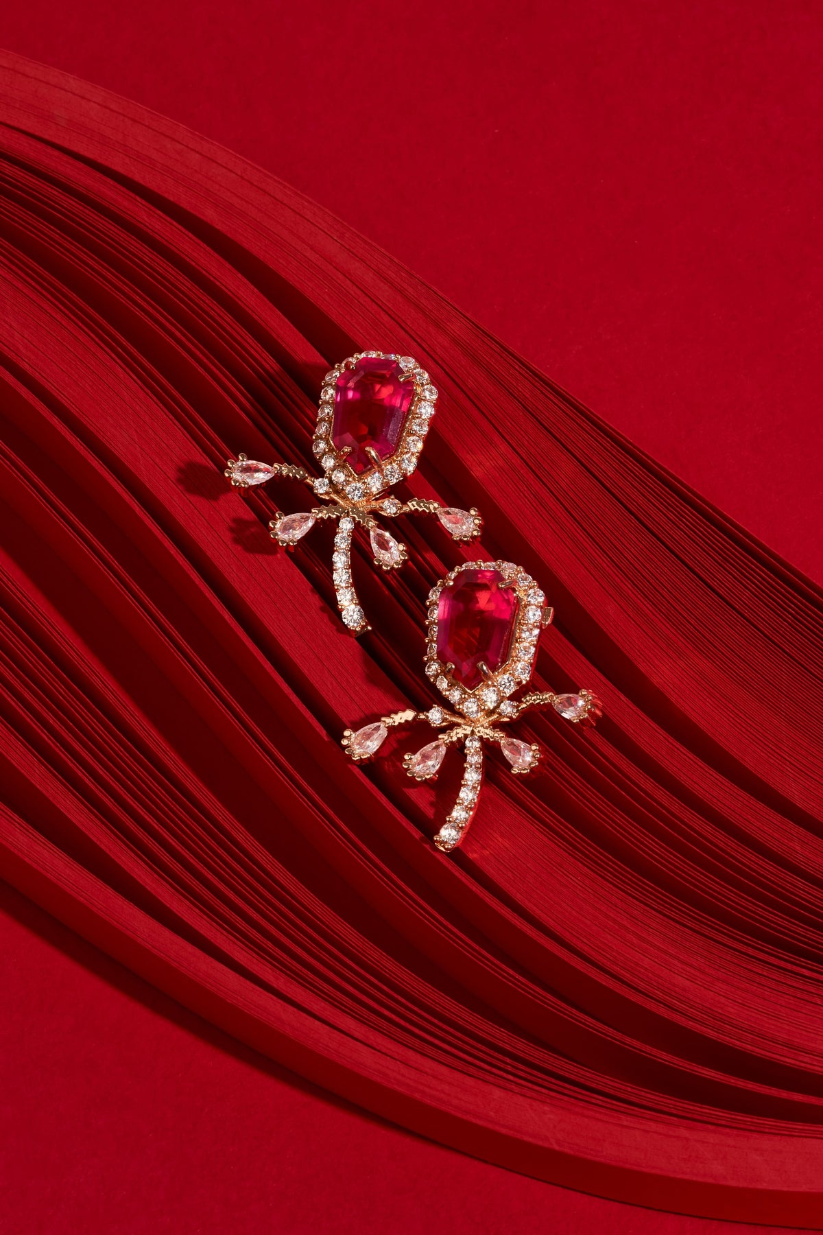 The Faena Mini Earcuffs in Vintage Rose