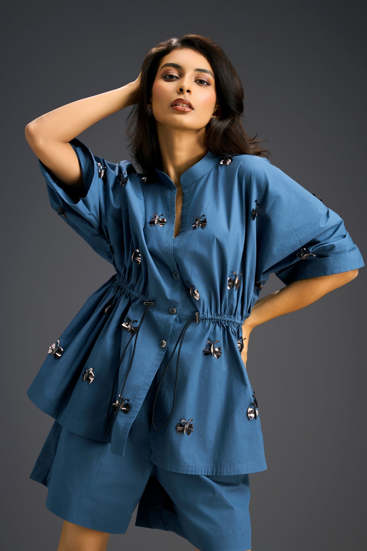Blue Embellished Co-ord Set
