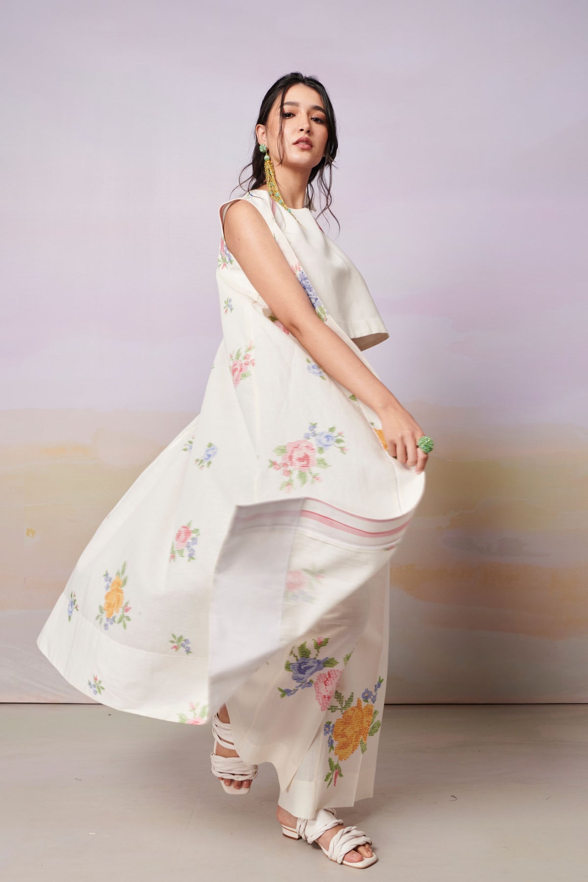 Summer Rose Sleeveless Overlay
