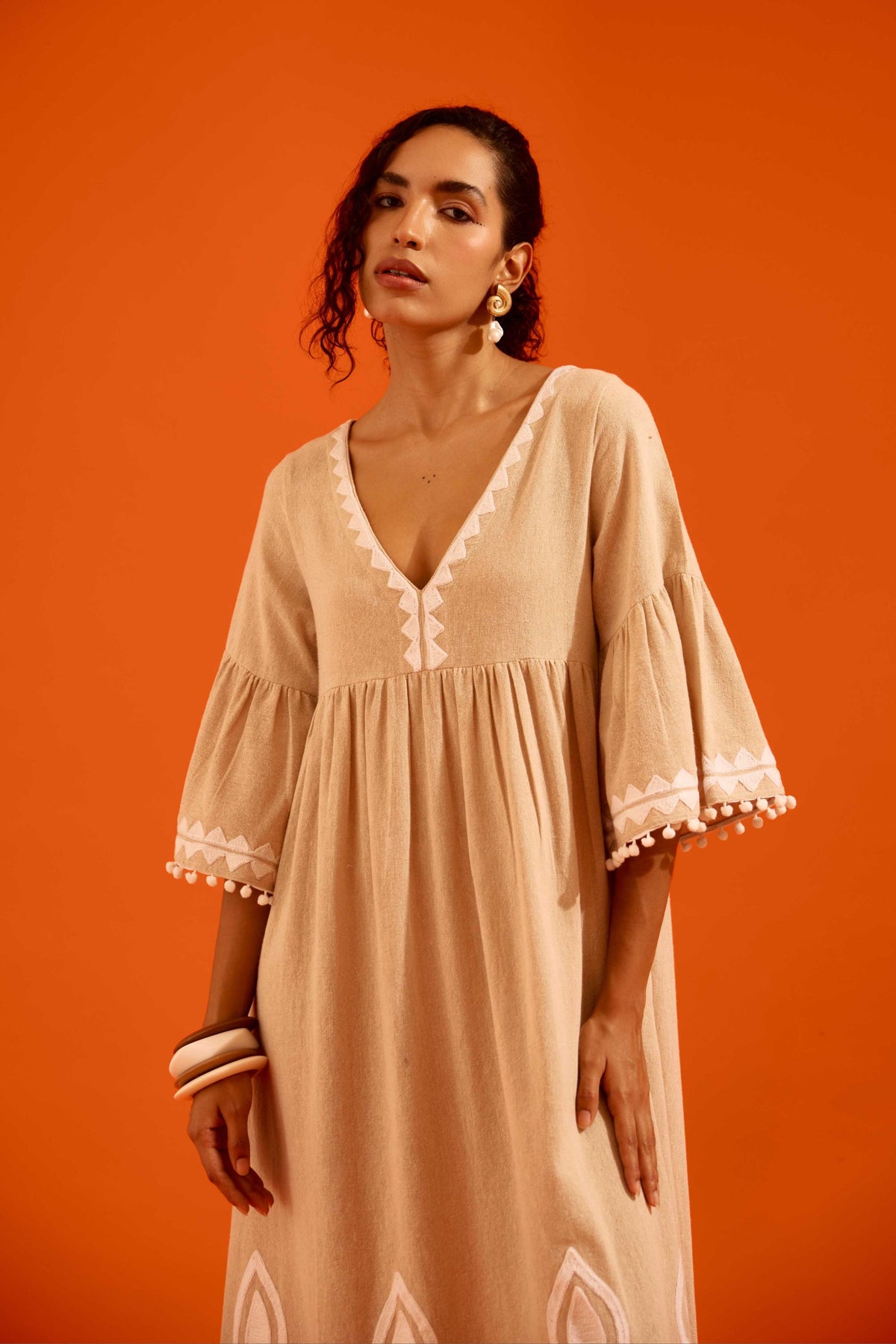Ivory Petal Maxi Dress