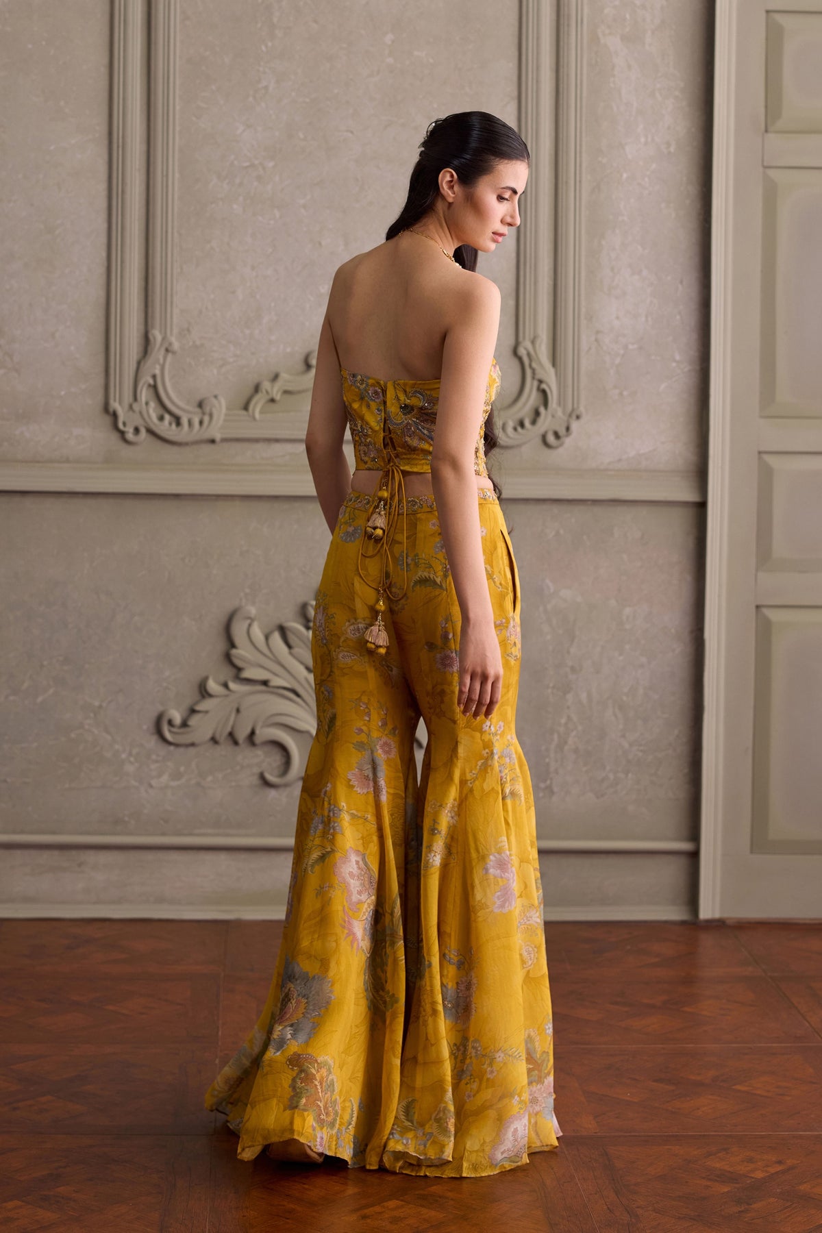 Eliha Yellow Sharara Set