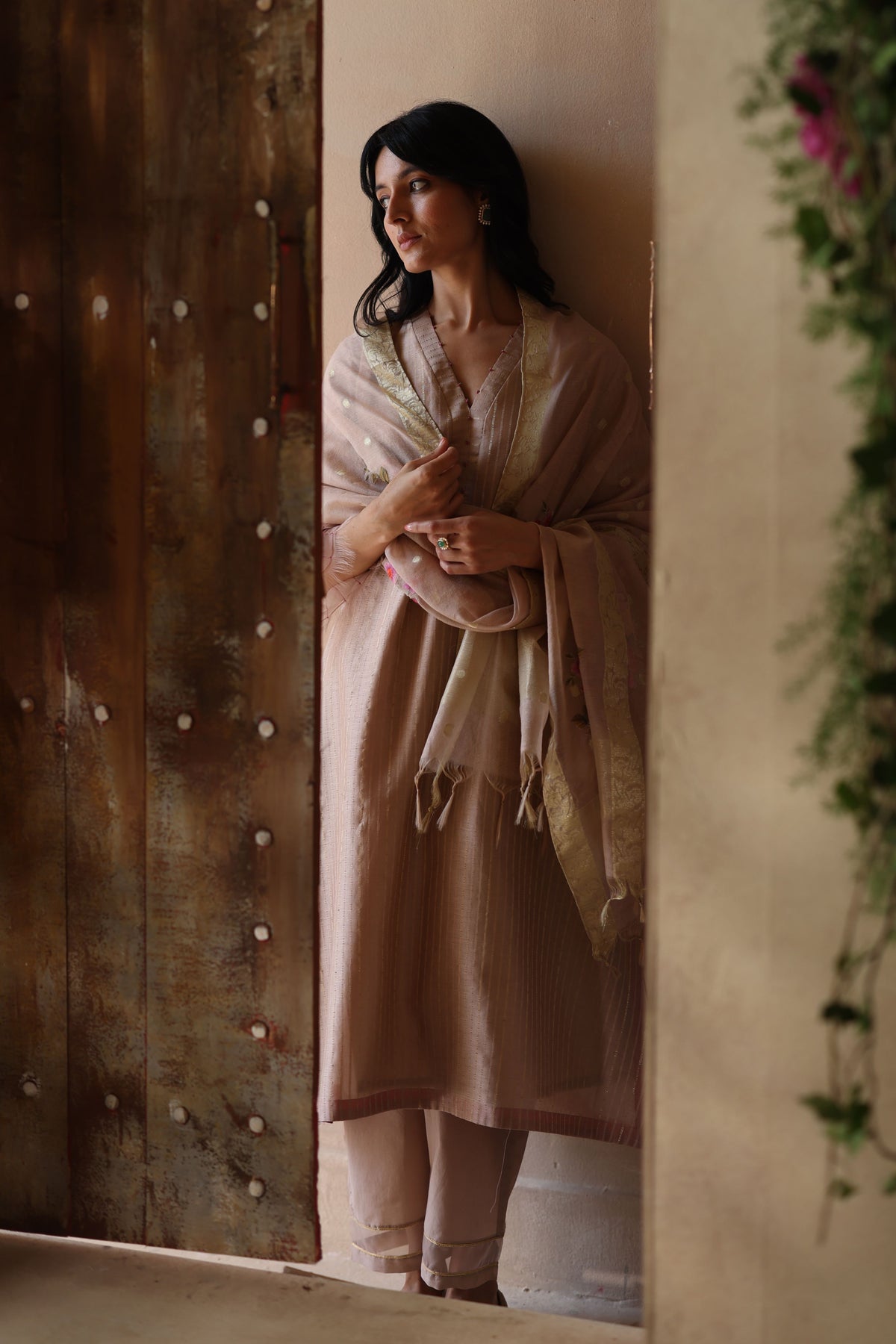 Sidra Beige Kurta Set