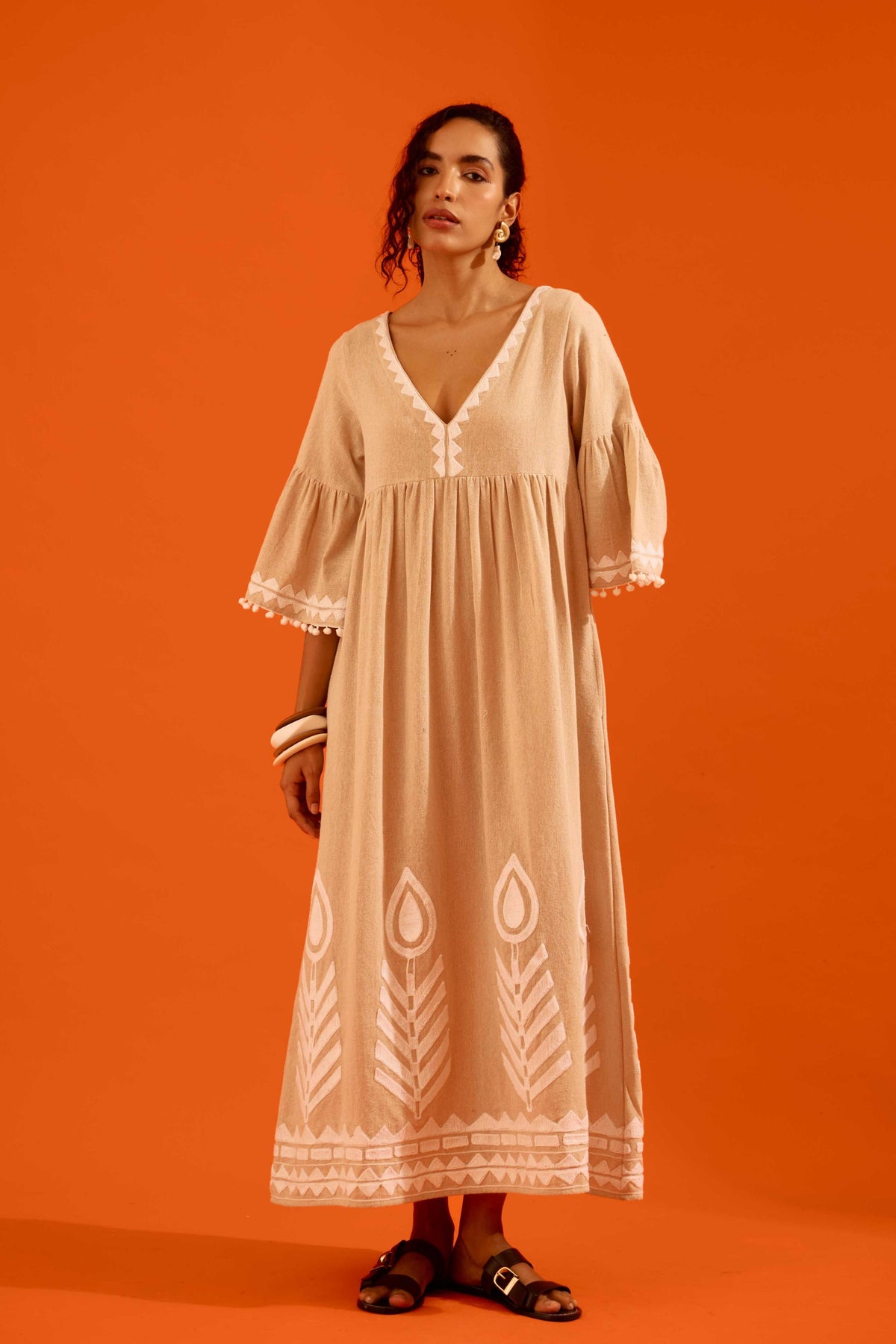 Ivory Petal Maxi Dress