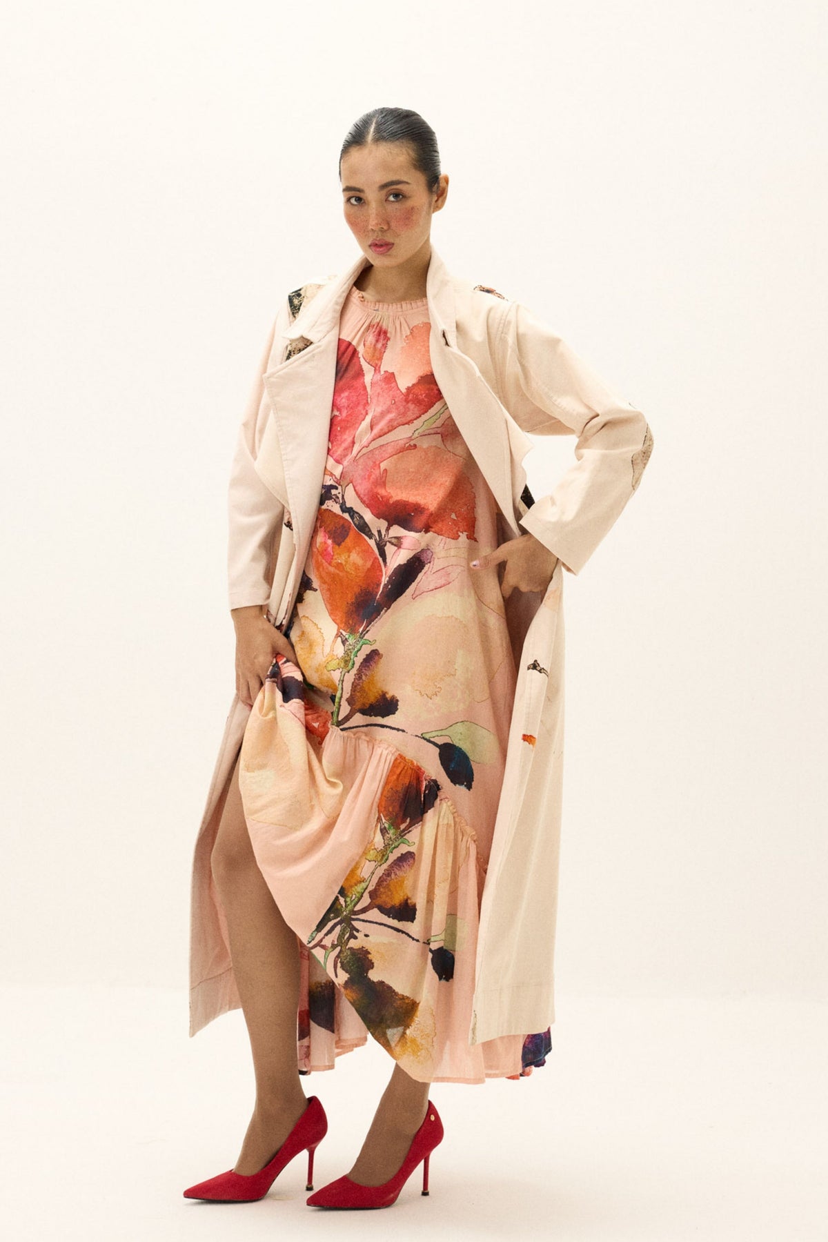 Clay Echo Trench Coat