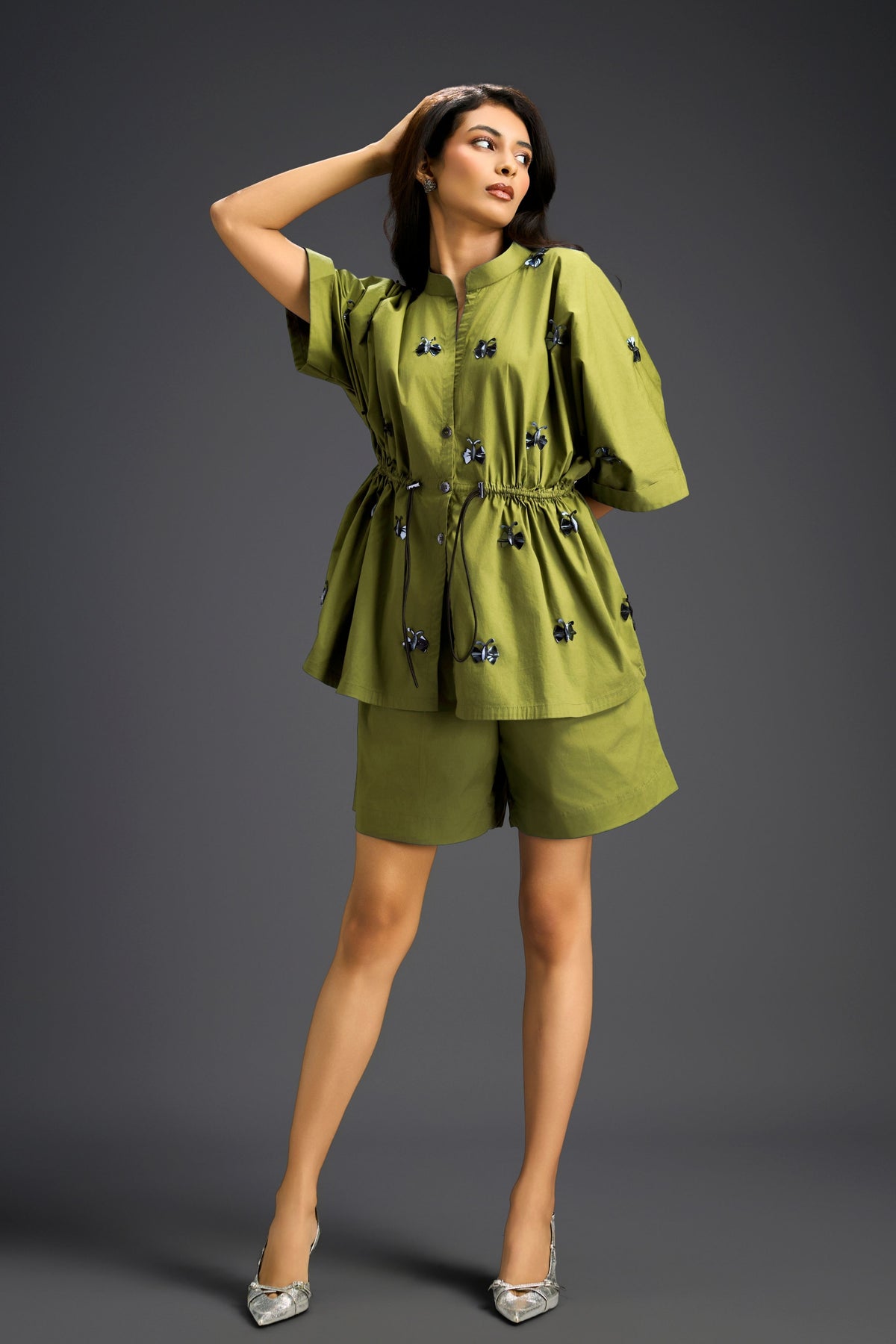 Green Embellished Co-ord Set