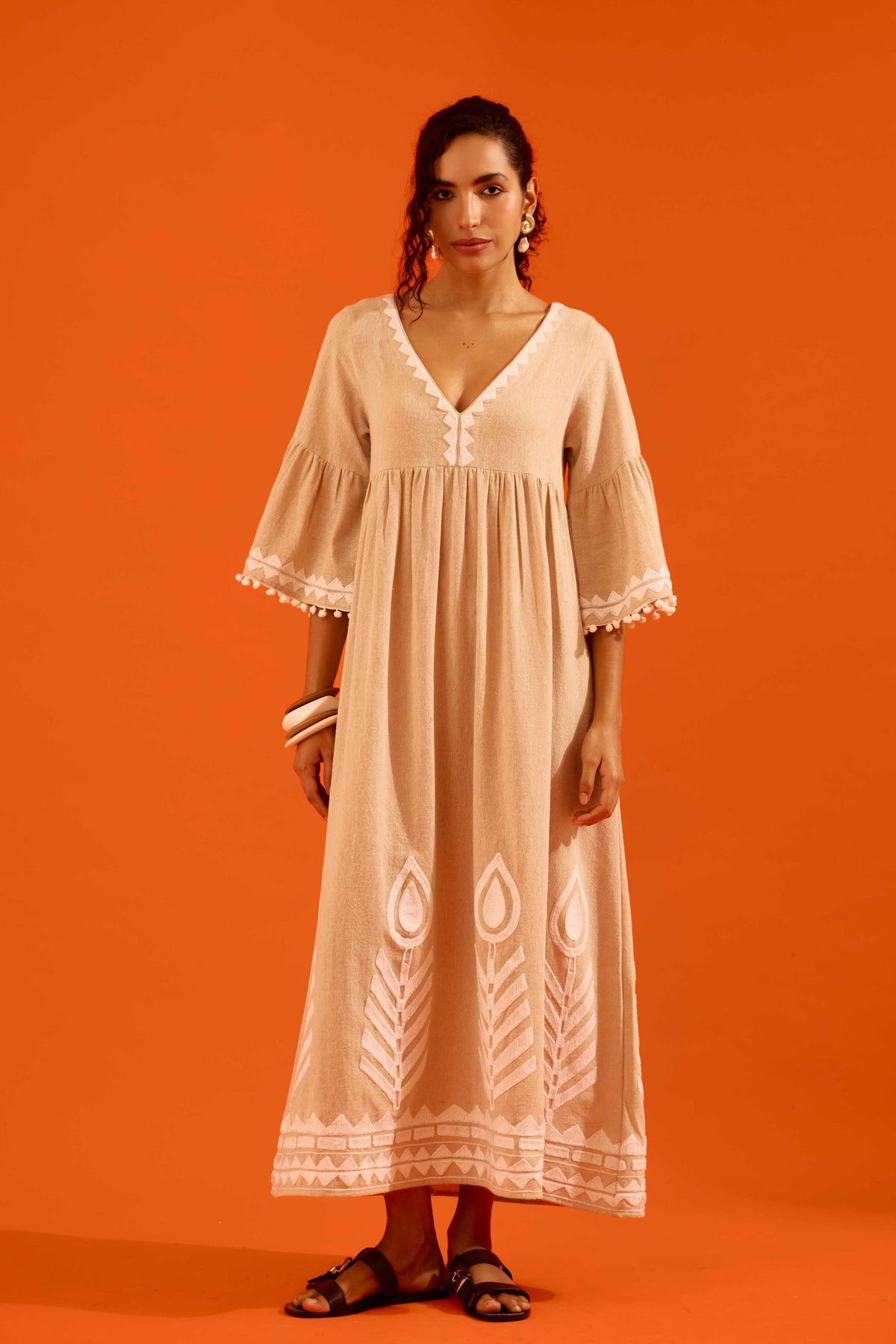 Ivory Petal Maxi Dress