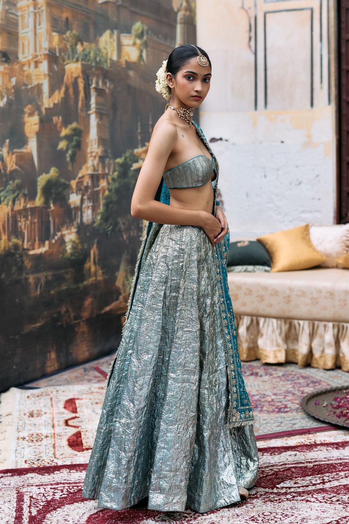 Blue Sharara Set