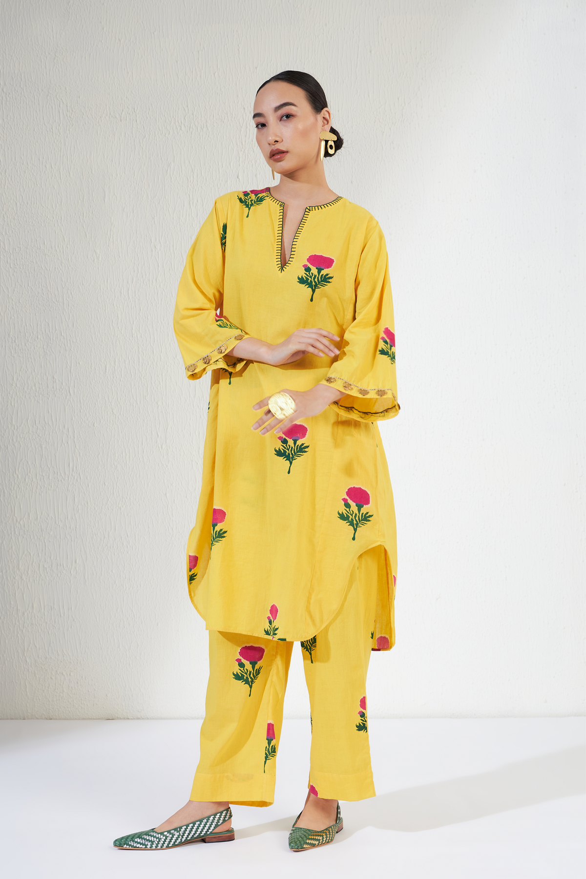 Yellow Gulnaar Kurta Set