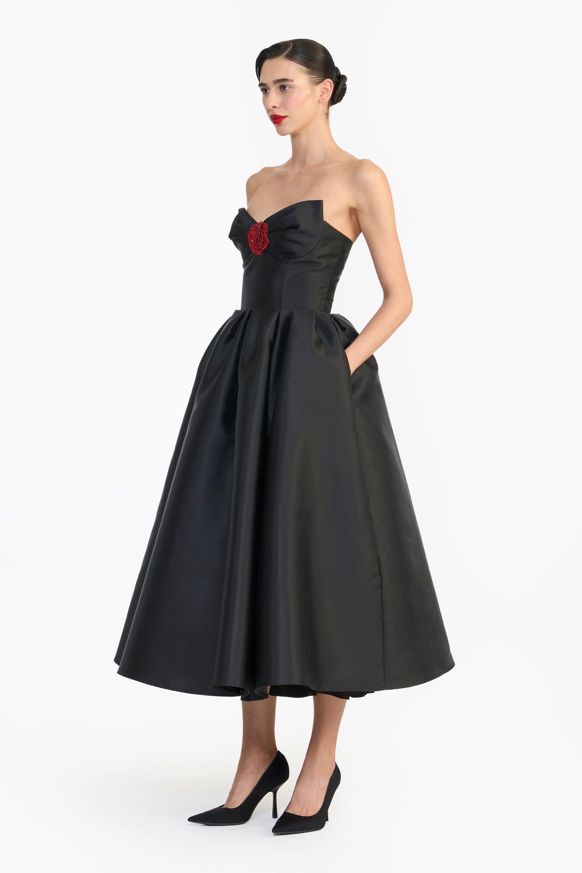 Sculpted Strapless Midi
