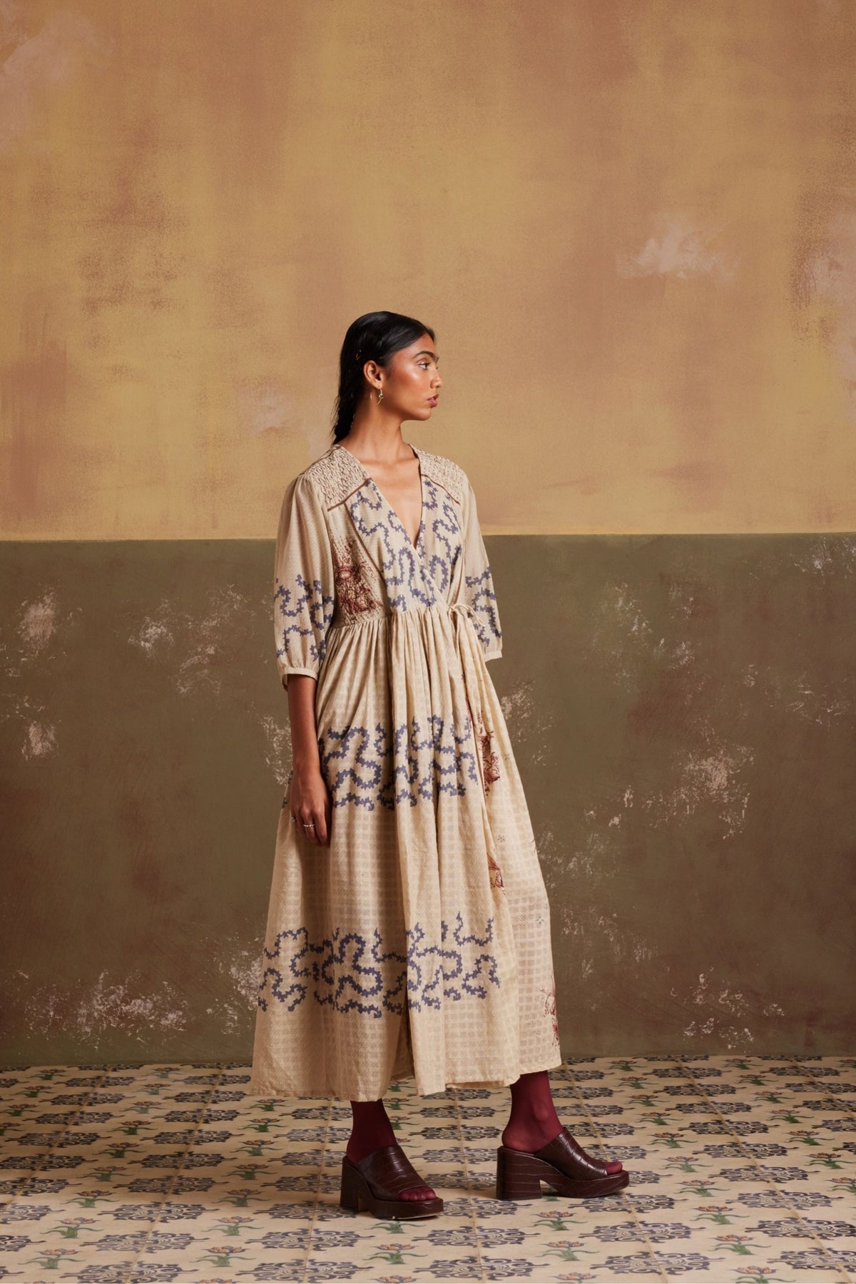 Ivory Spiral Poem Dress