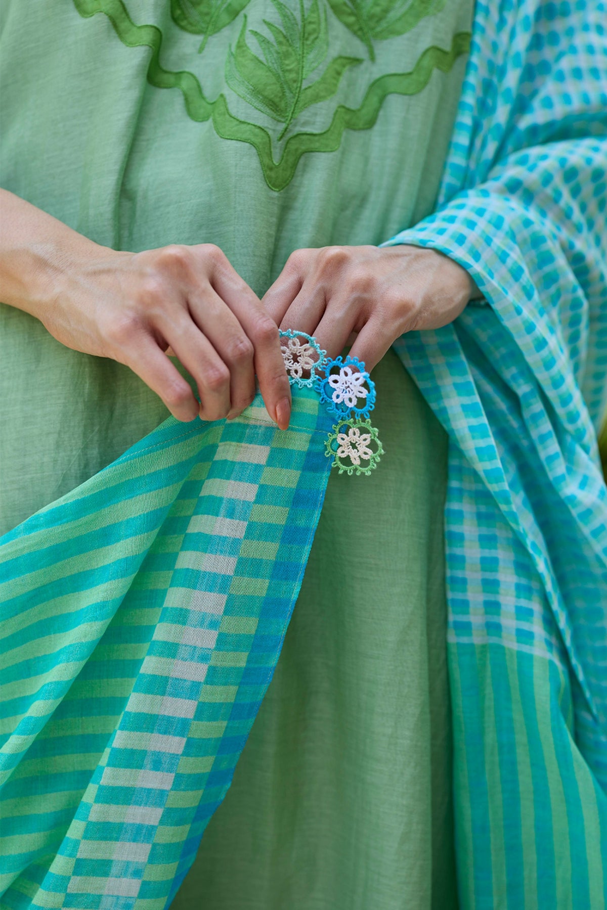 Crossroads Jade Green Dupatta