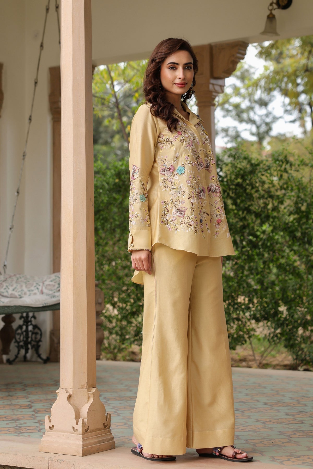 Gulzar Ivory Jaal Co-ord Set