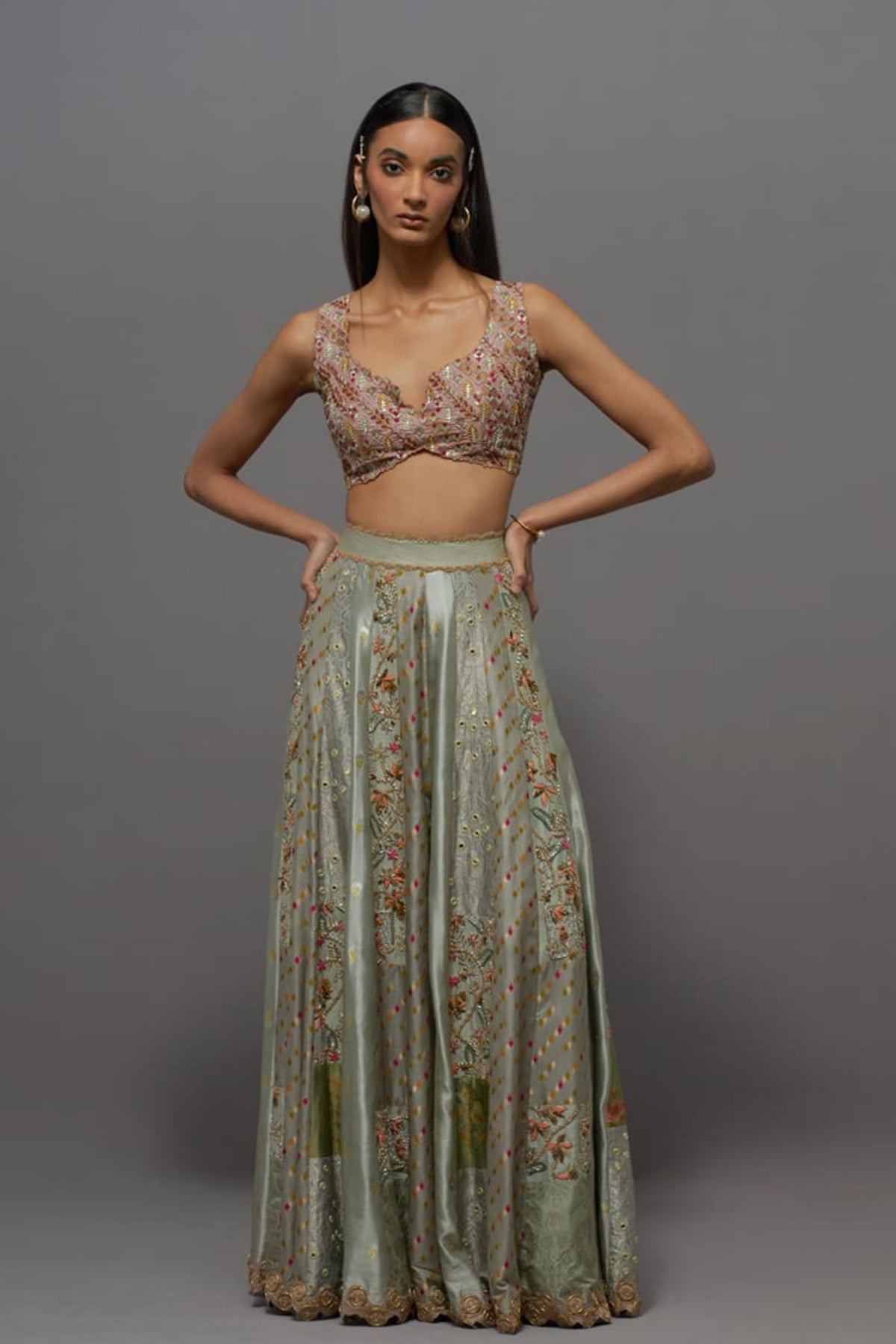Mauve Cape Sharara Set