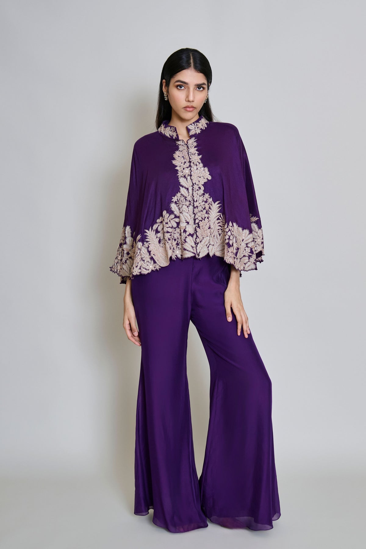 Kalie Purple Cape Set