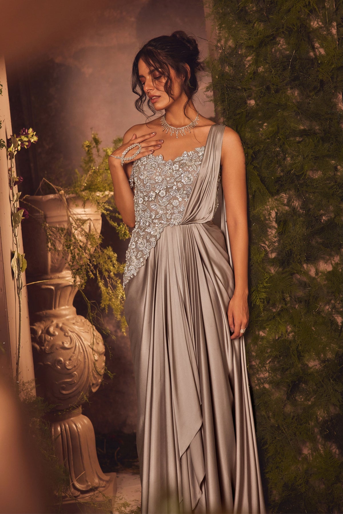 Sterling Draped Gown