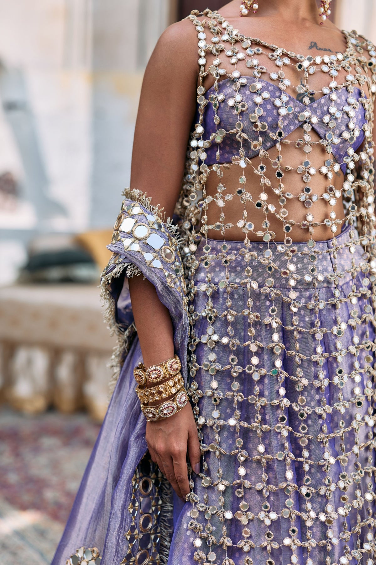 Lilac Prabha Lehenga Set