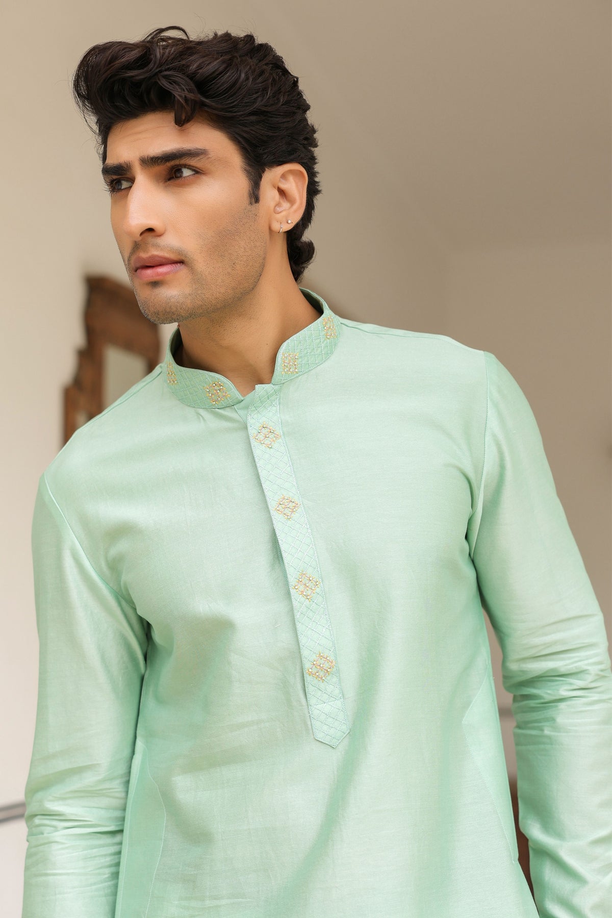 Gulzar Mint Green Kurta Set