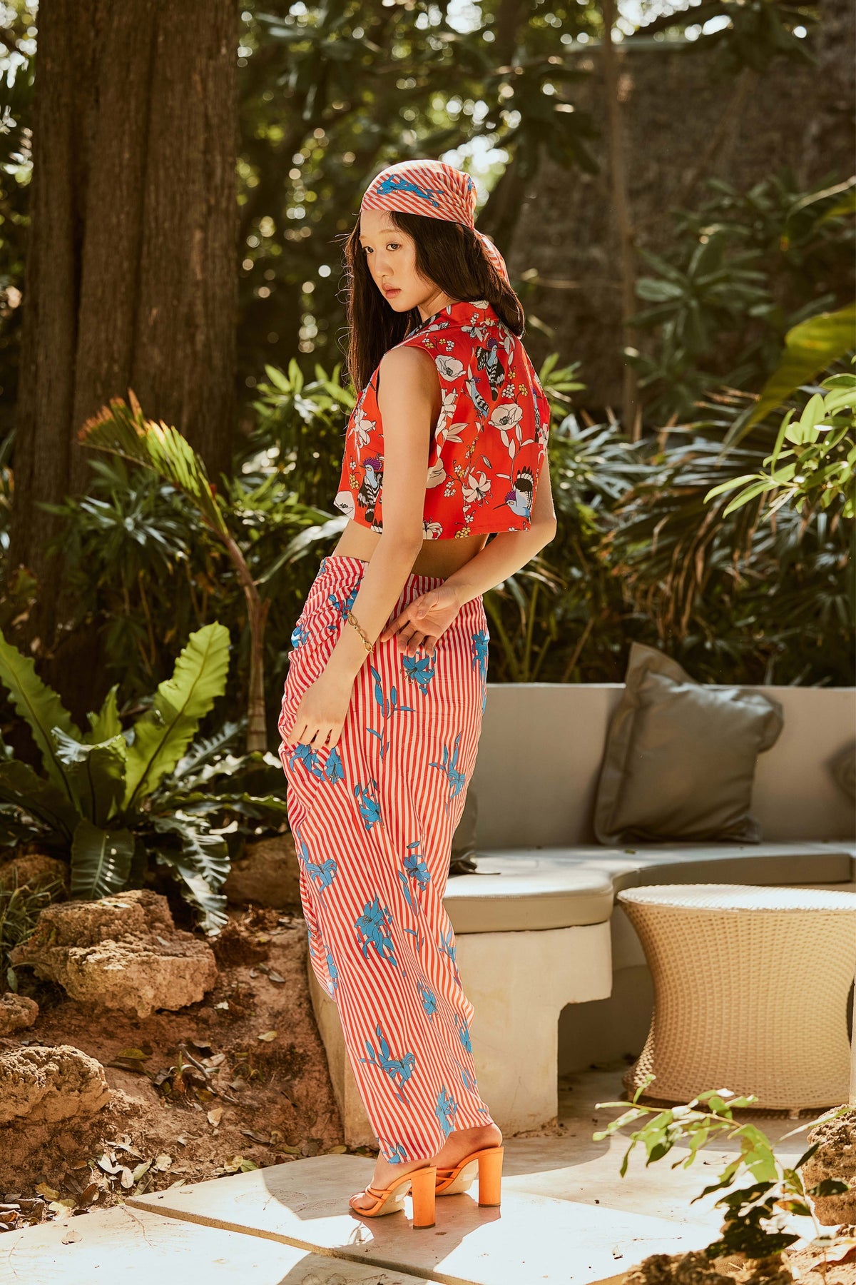 Paradise Cropped Blazer With Skirt